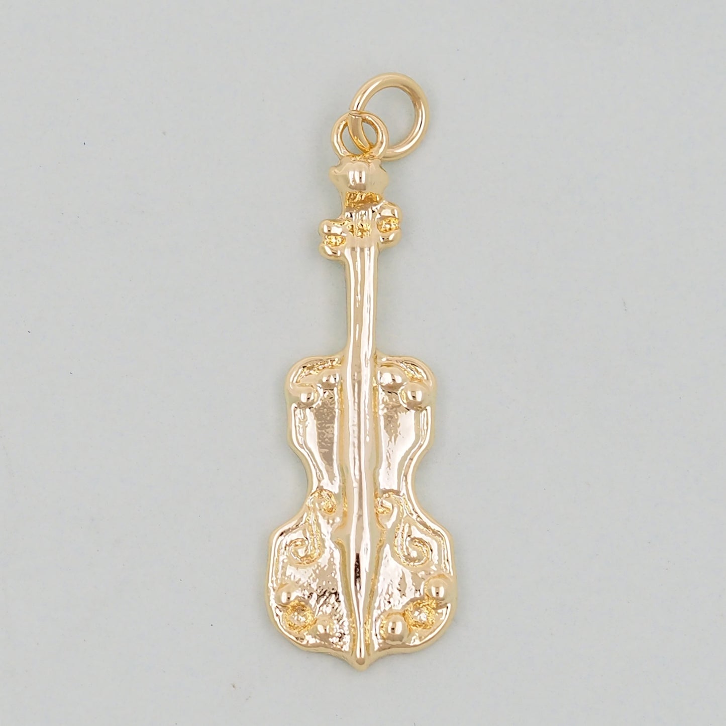 Gold Guitar Charms,18K Gold Filled Guitar Pendant,Guitar Charm Bracelet Necklace for DIY Jewelry Making Supply
