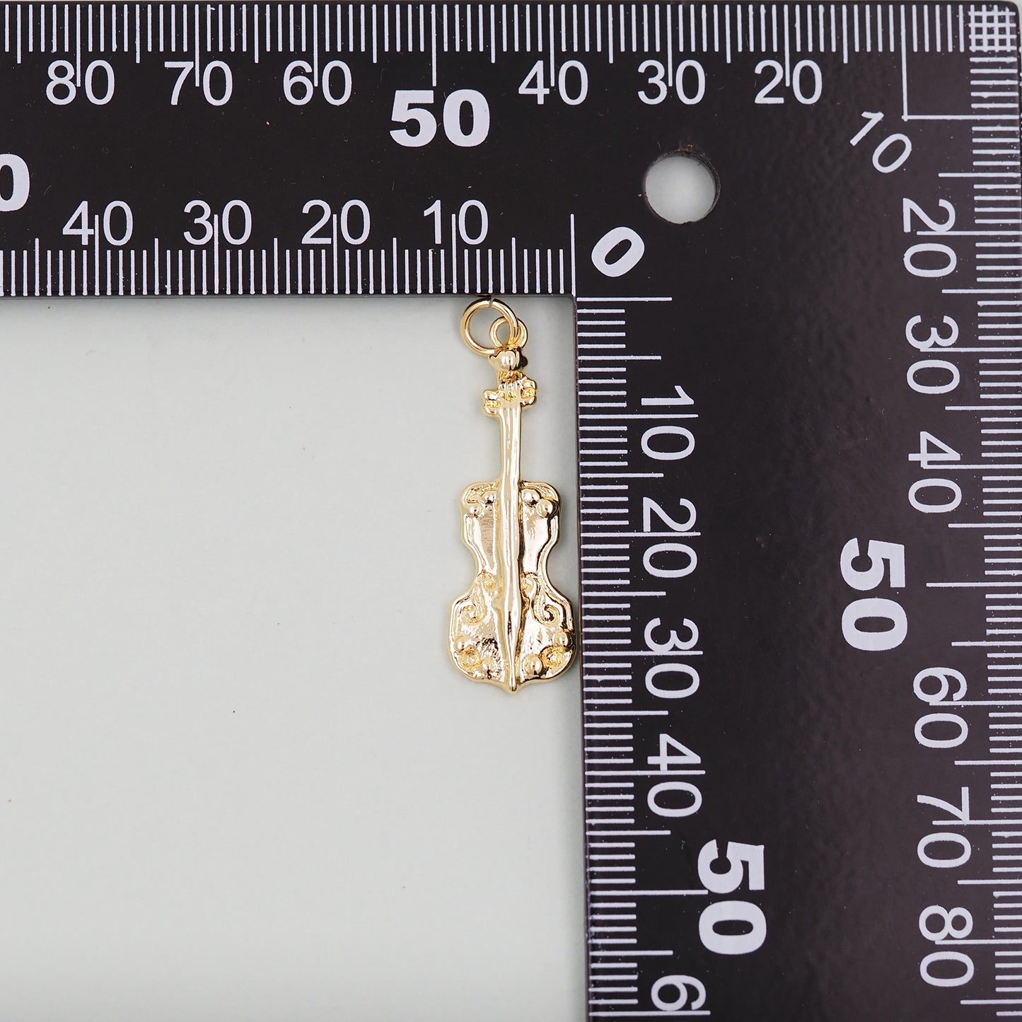 Gold Guitar Charms,18K Gold Filled Guitar Pendant,Guitar Charm Bracelet Necklace for DIY Jewelry Making Supply