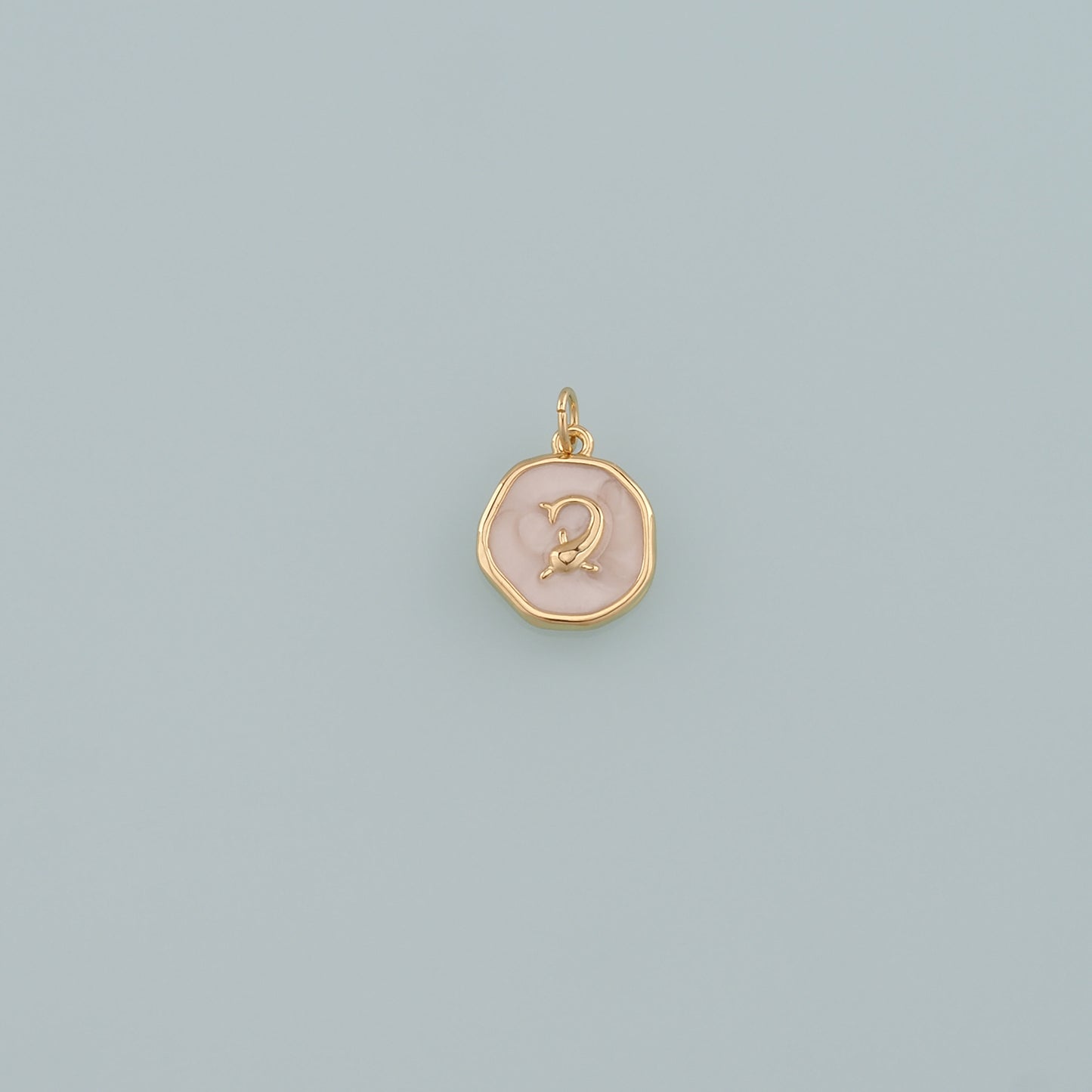 Cute Dolphin Charms,18K Gold Filled Enamel Dolphin Pendant,Dolphin Charm Bracelet Necklace for DIY Jewelry Making Supply