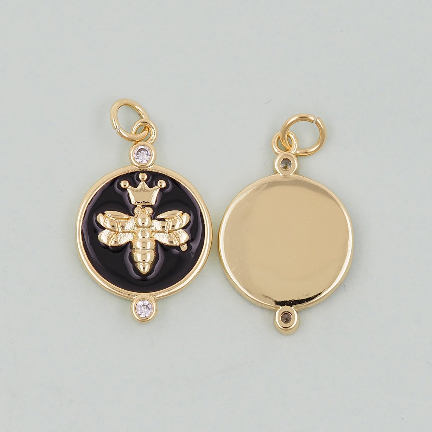 Gold Bee Charms,18K Gold Filled Bee Pendant,Bee Charm Bracelet Necklace for DIY Jewelry Making Supply