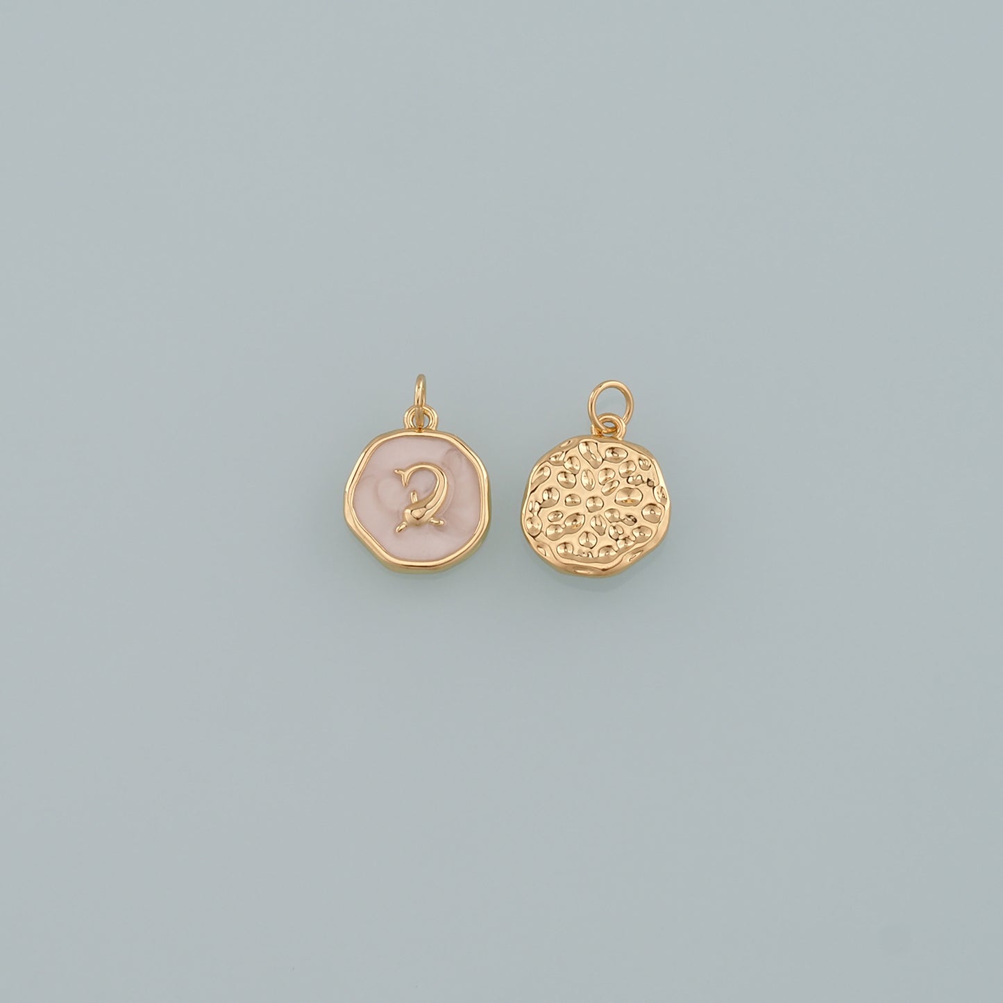 Cute Dolphin Charms,18K Gold Filled Enamel Dolphin Pendant,Dolphin Charm Bracelet Necklace for DIY Jewelry Making Supply