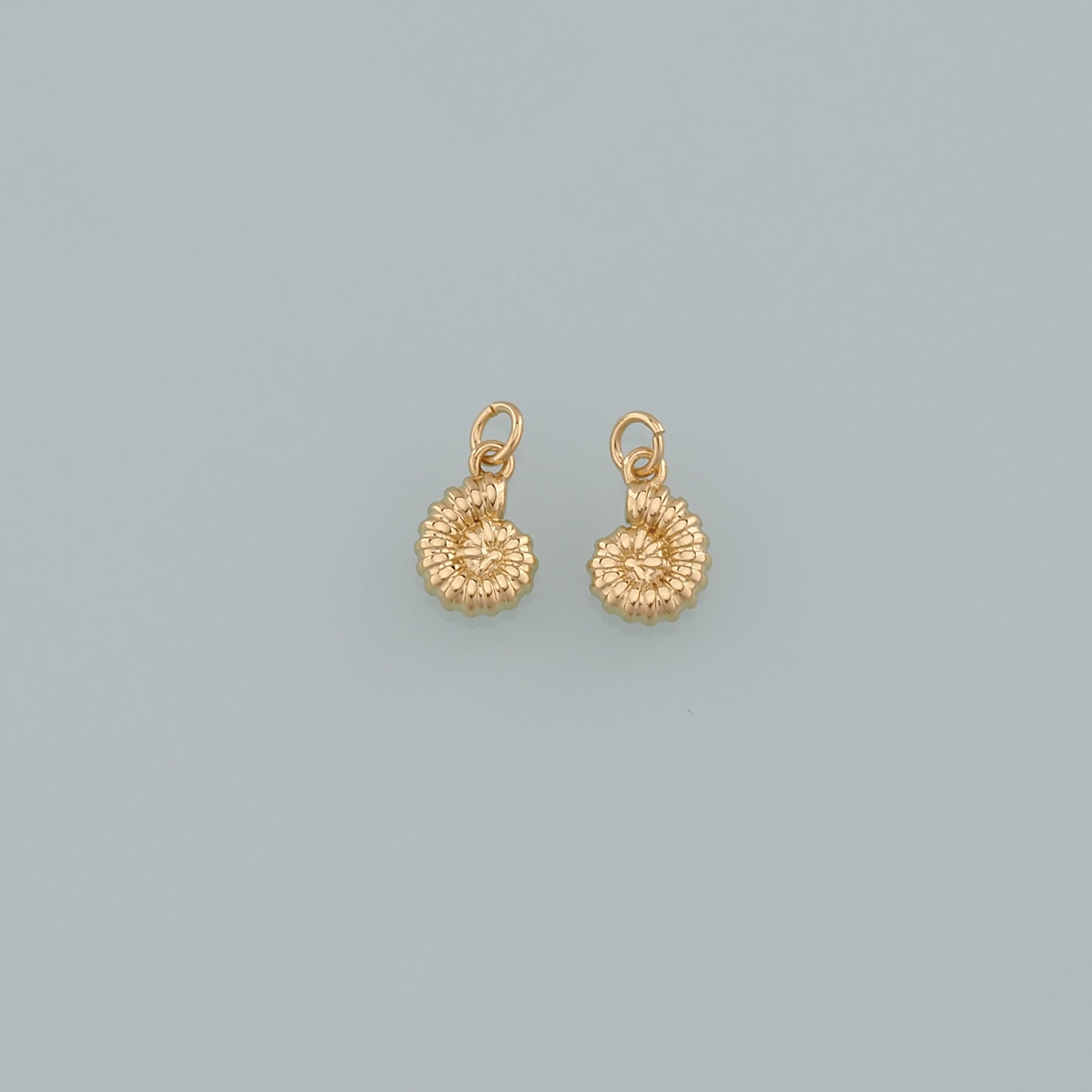 Gold Shell Charms,18K Gold Filled Conch Pendant,Conch Shell Charm Bracelet Necklace for DIY Jewelry Making Supply