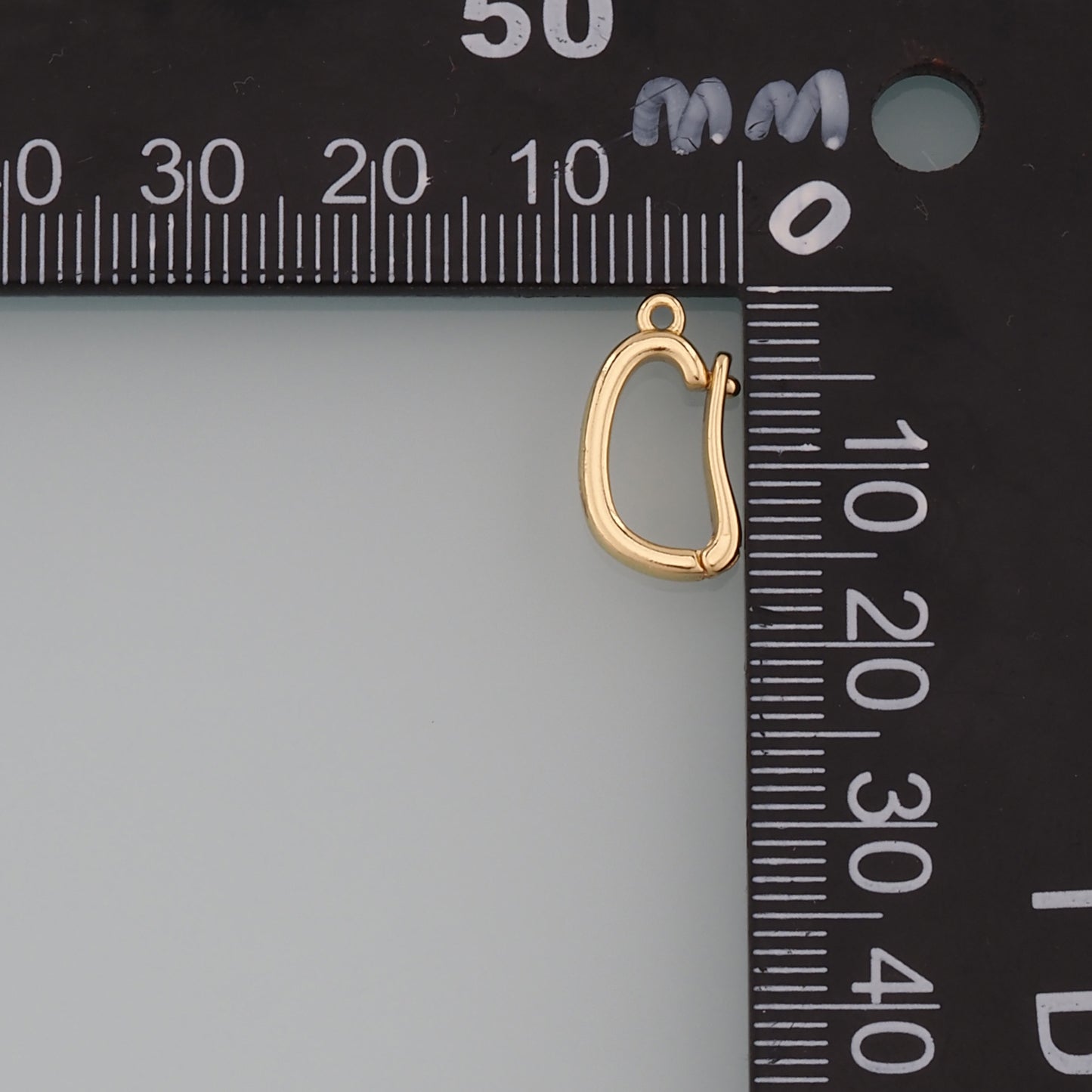 18K Gold Filled Oval Carabiner Clasp,Carabiner Lock Connector,Spring Push Gate for DIY Jewelry Finding Necklace Bracelet