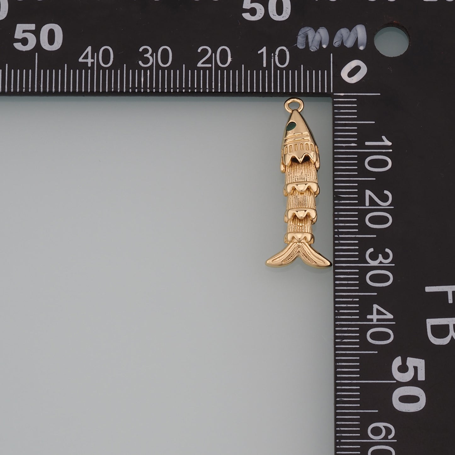 Gold Fish Charms,18K Gold Filled Fish Pendant,Ocean Charm Bracelet Necklace for DIY Jewelry Making Supply