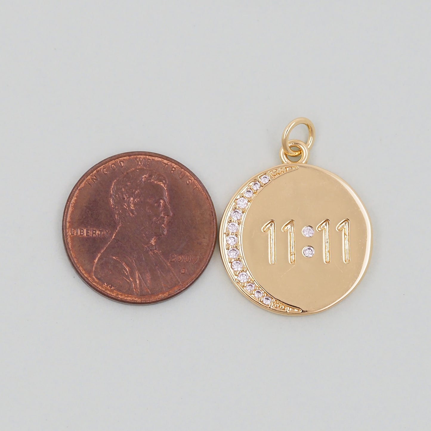 Gold 11:11 Charms,18K Gold Filled Angel numbers Pendant,Angel numbers Charm Bracelet Necklace for DIY Jewelry Making Supply