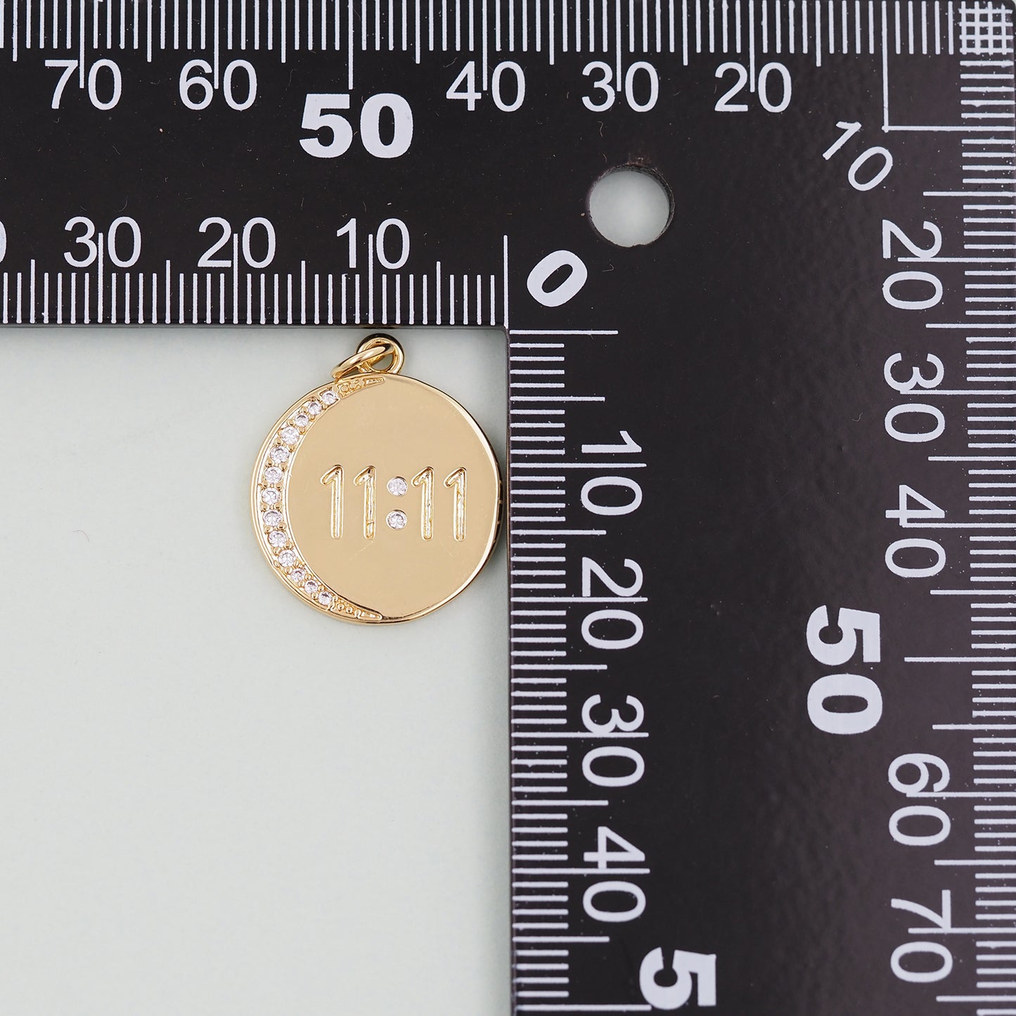 Gold 11:11 Charms,18K Gold Filled Angel numbers Pendant,Angel numbers Charm Bracelet Necklace for DIY Jewelry Making Supply