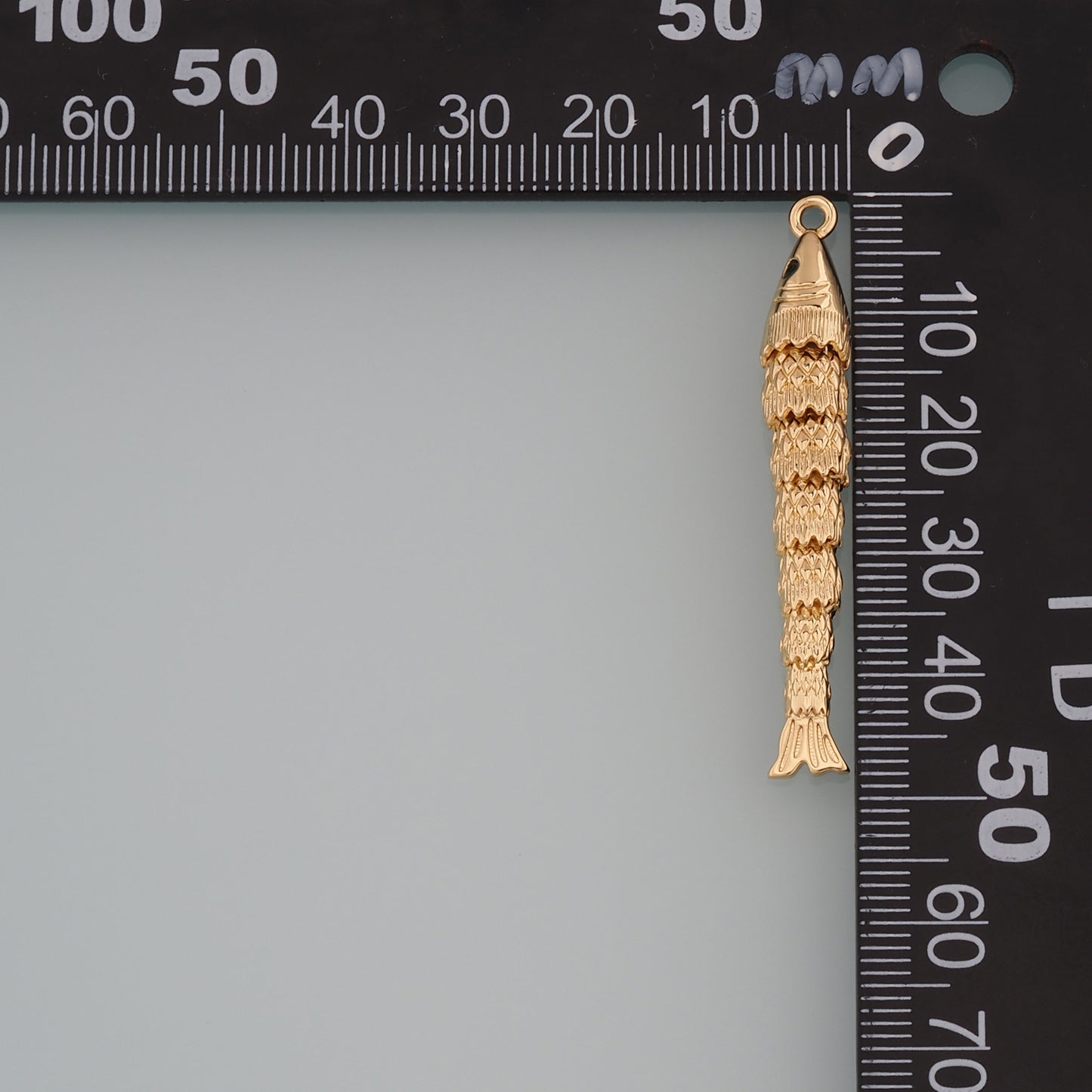 Gold Fish Charms,18K Gold Filled Fish Pendant,Ocean Charm Bracelet Necklace for DIY Jewelry Making Supply
