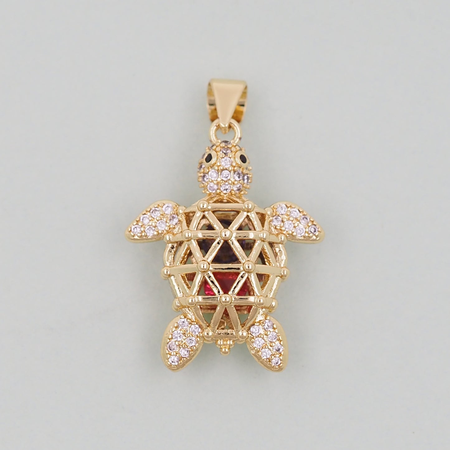 Gold Turtle Charms,18K Gold Filled Turtle Pendant,Turtle Charm Bracelet Necklace for DIY Jewelry Making Supply