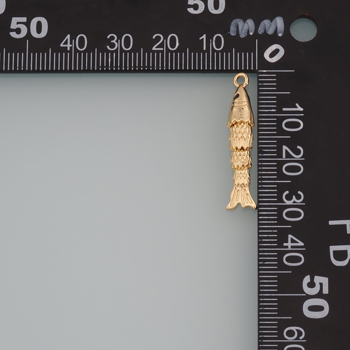 Gold Fish Charms,18K Gold Filled Fish Pendant,Ocean Charm Bracelet Necklace for DIY Jewelry Making Supply