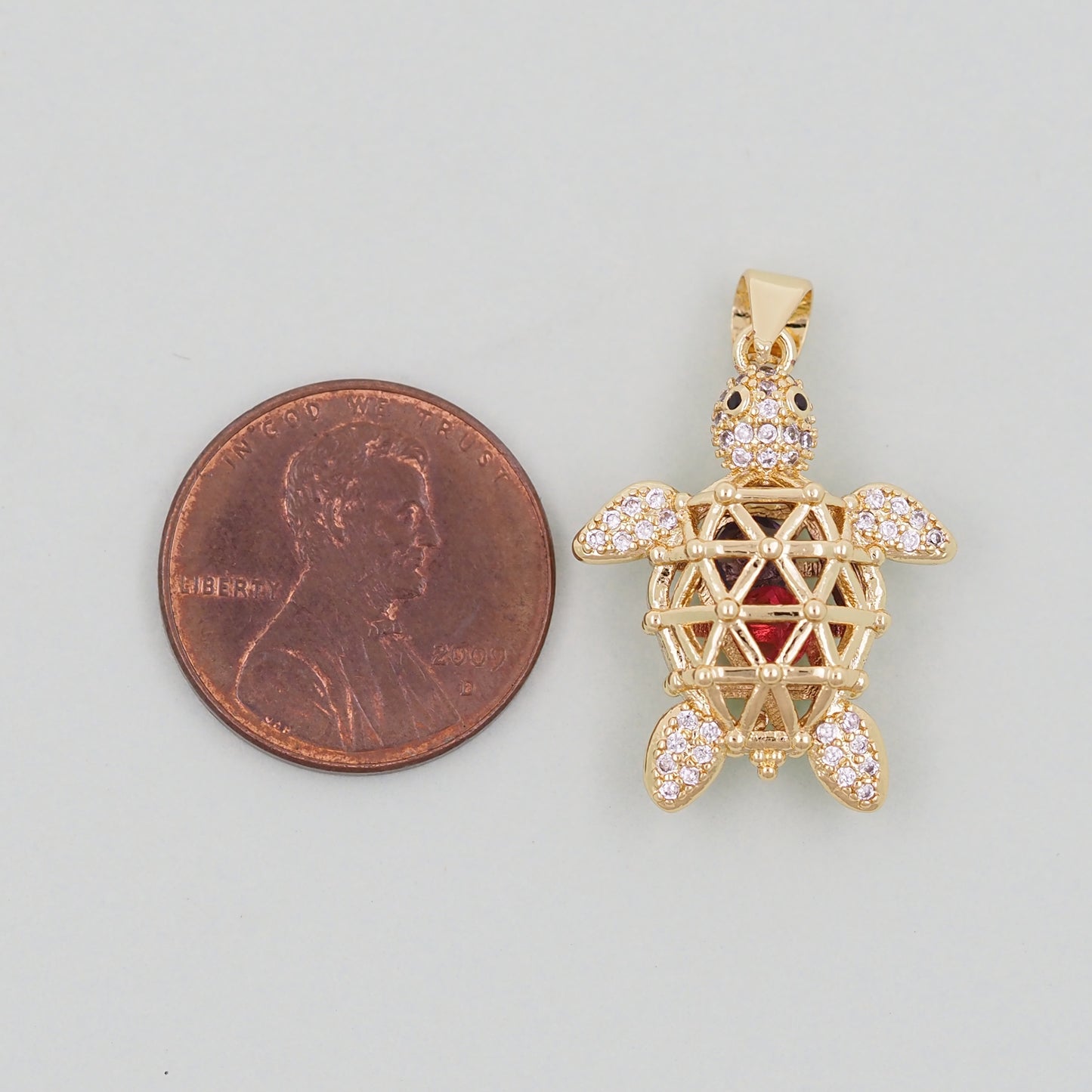 Gold Turtle Charms,18K Gold Filled Turtle Pendant,Turtle Charm Bracelet Necklace for DIY Jewelry Making Supply