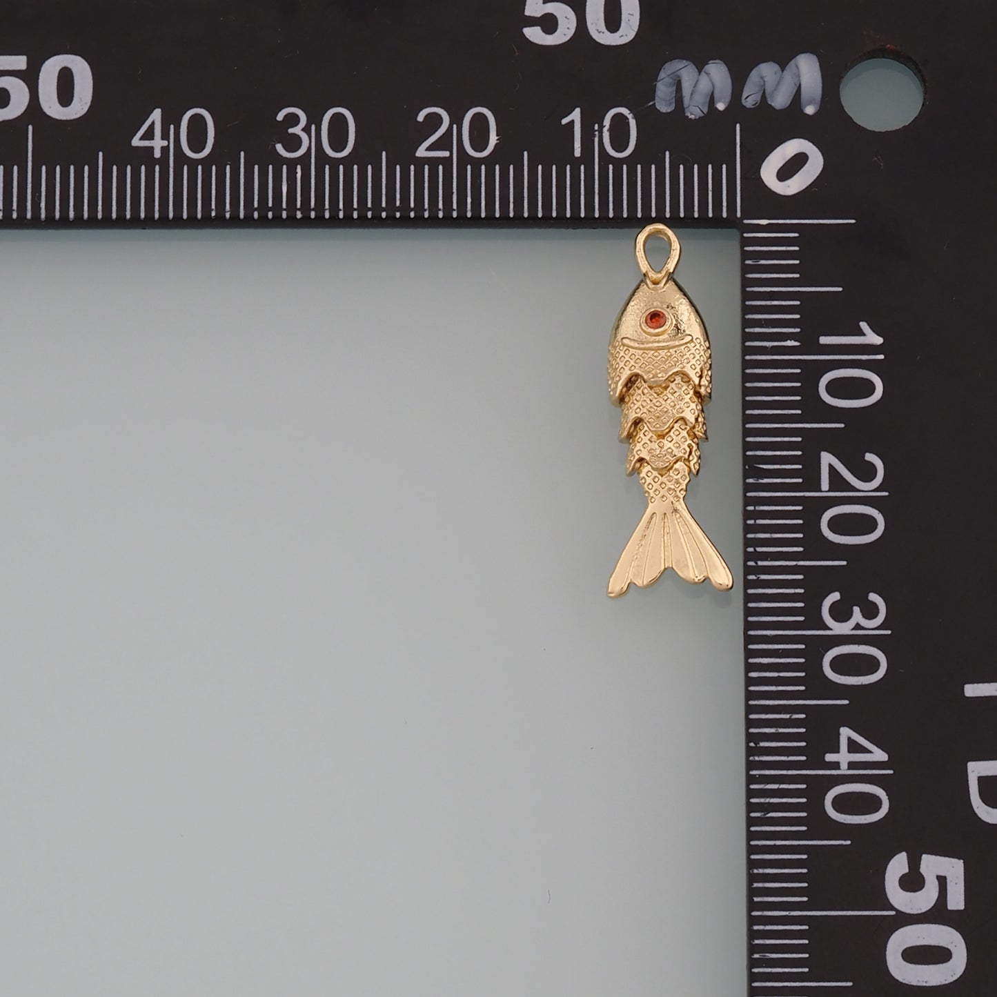 Gold Fish Charms,18K Gold Filled Fish Pendant,Ocean Charm Bracelet Necklace for DIY Jewelry Making Supply