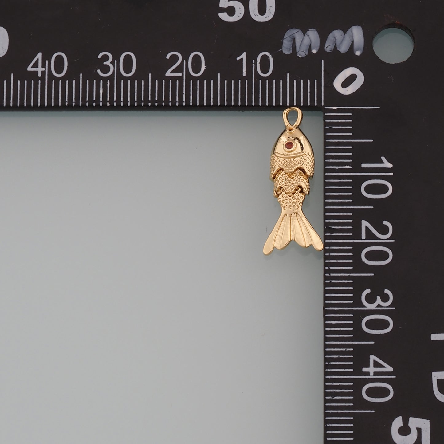Gold Fish Charms,18K Gold Filled Fish Pendant,Ocean Charm Bracelet Necklace for DIY Jewelry Making Supply