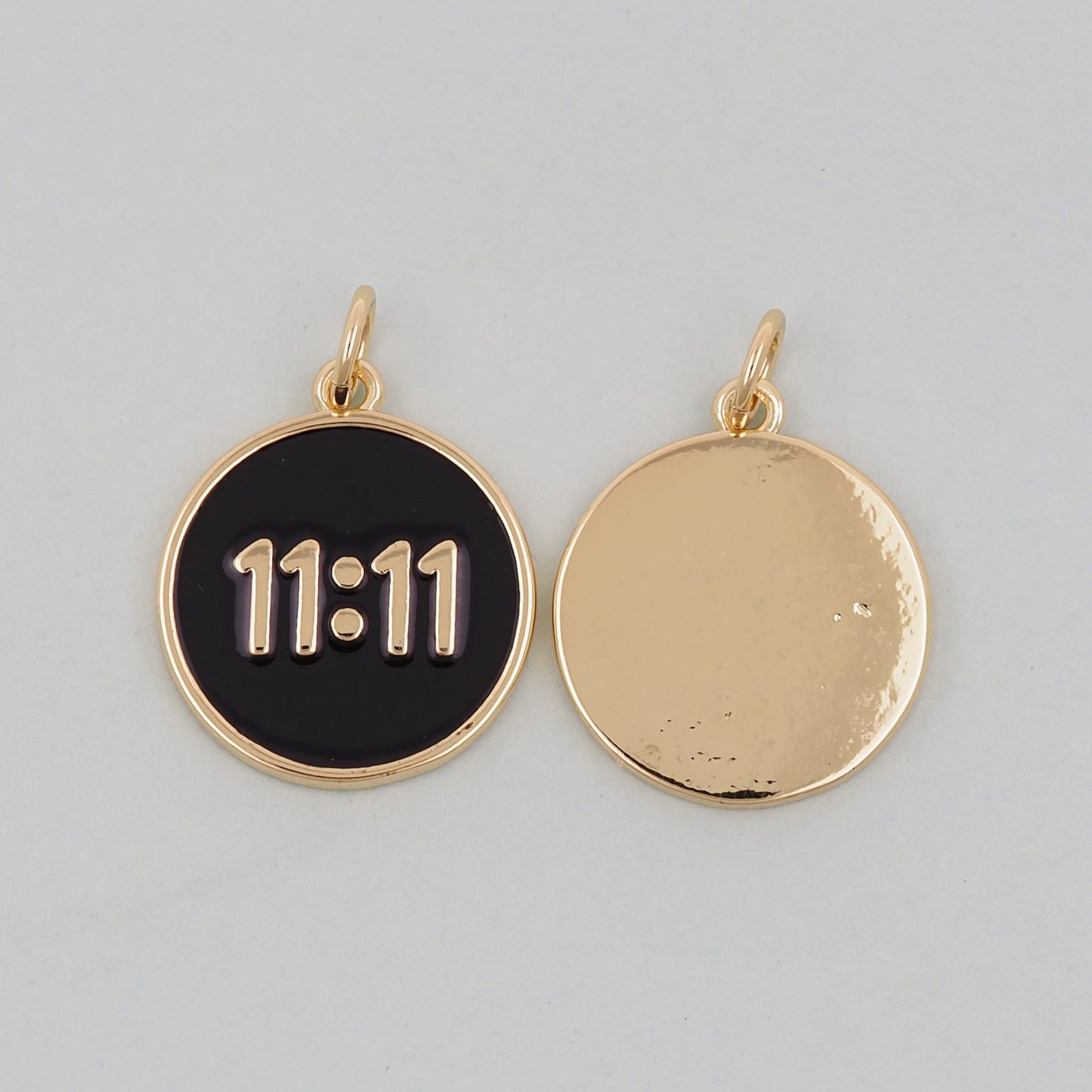 Gold 11:11 Charms,18K Gold Filled angel numbers Pendant,angel numbers Charm Bracelet Necklace for DIY Jewelry Making Supply