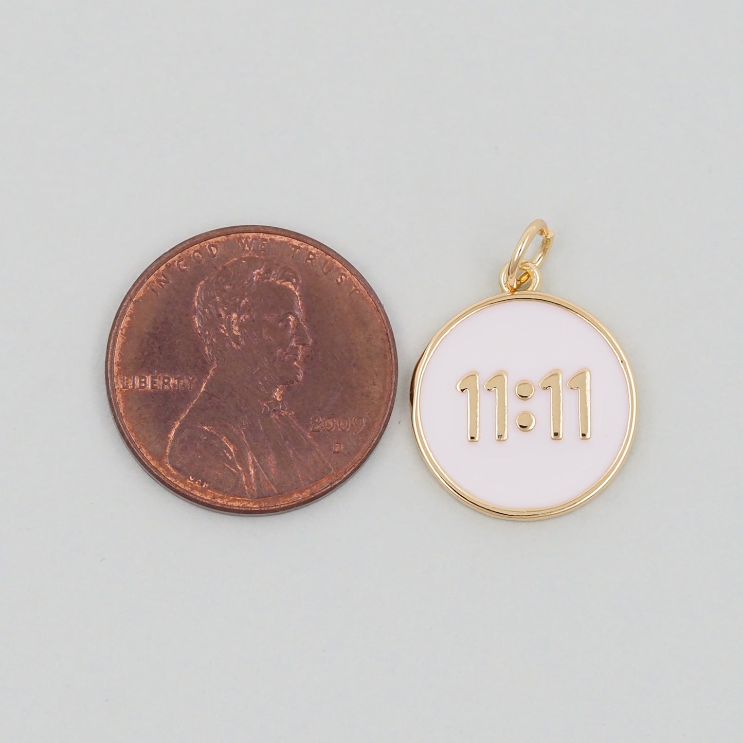Gold 11:11 Charms,18K Gold Filled angel numbers Pendant,angel numbers Charm Bracelet Necklace for DIY Jewelry Making Supply