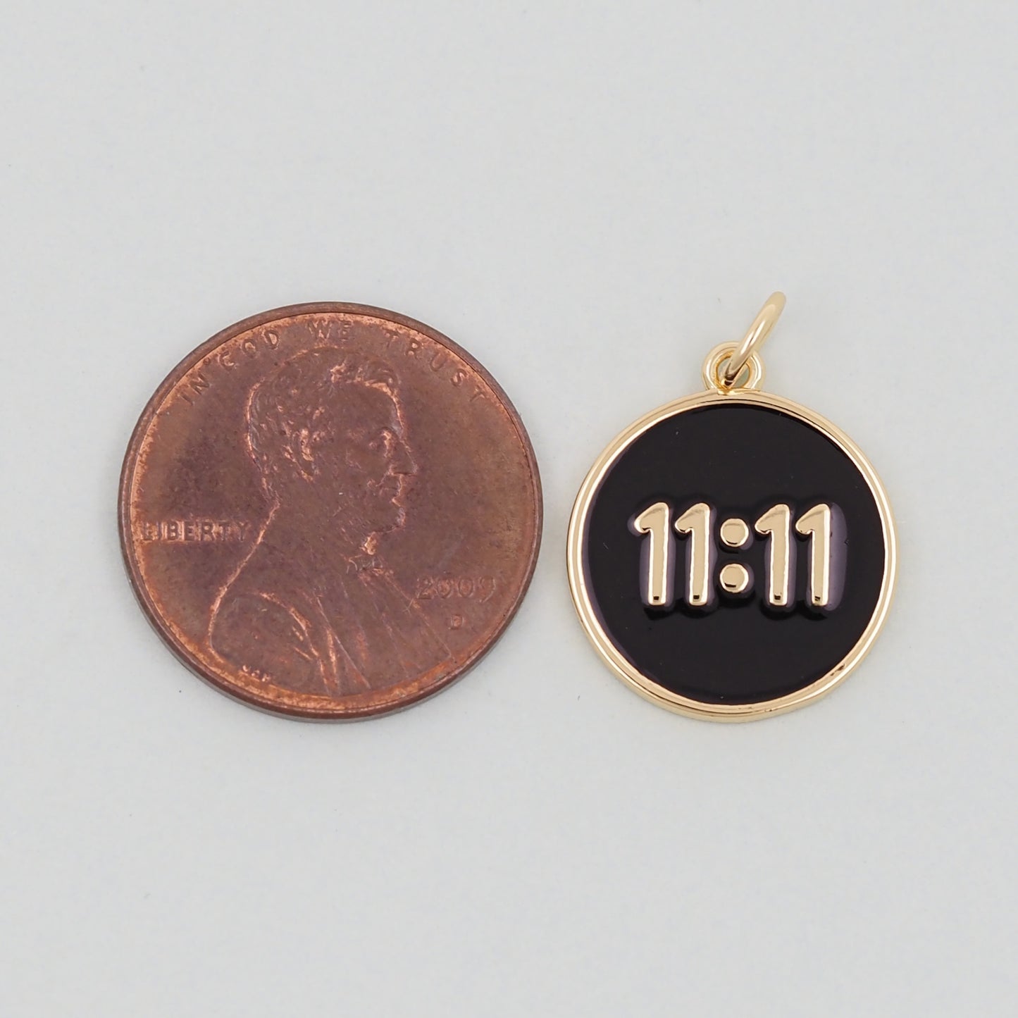 Gold 11:11 Charms,18K Gold Filled angel numbers Pendant,angel numbers Charm Bracelet Necklace for DIY Jewelry Making Supply