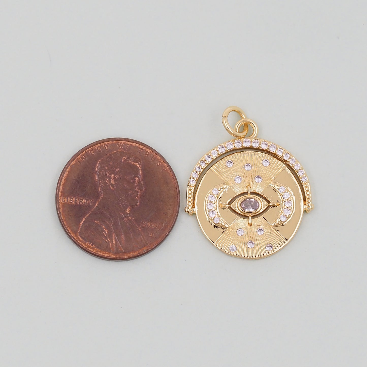 Gold Evil Eye Charms,18K Gold Filled Evil Eye Pendant,Evil Eye Charm Bracelet Necklace for DIY Jewelry Making Supply