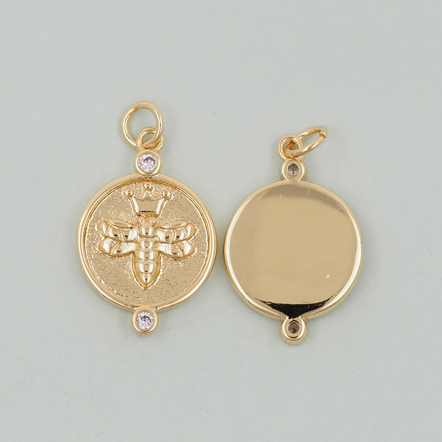 Gold Bee Charms,18K Gold Filled Bee Pendant,Bee Charm Bracelet Necklace for DIY Jewelry Making Supply