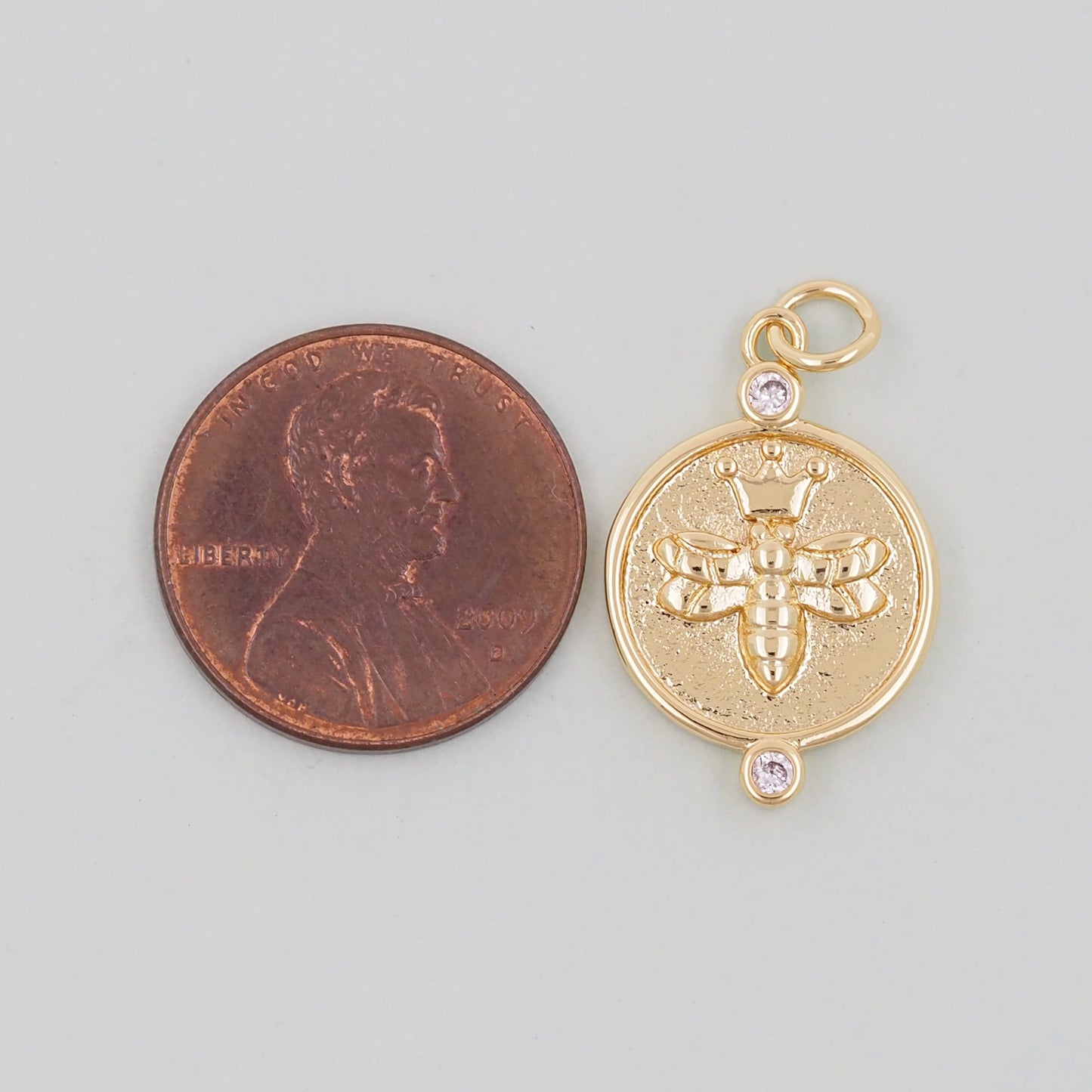 Gold Bee Charms,18K Gold Filled Bee Pendant,Bee Charm Bracelet Necklace for DIY Jewelry Making Supply