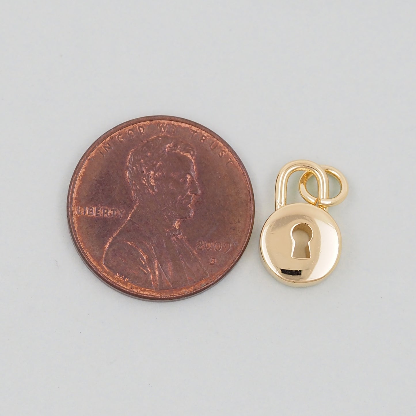 Gold Key Lock Charms,18K Gold Filled Key Pendant,Lock Charm Bracelet Necklace for DIY Jewelry Making Supply