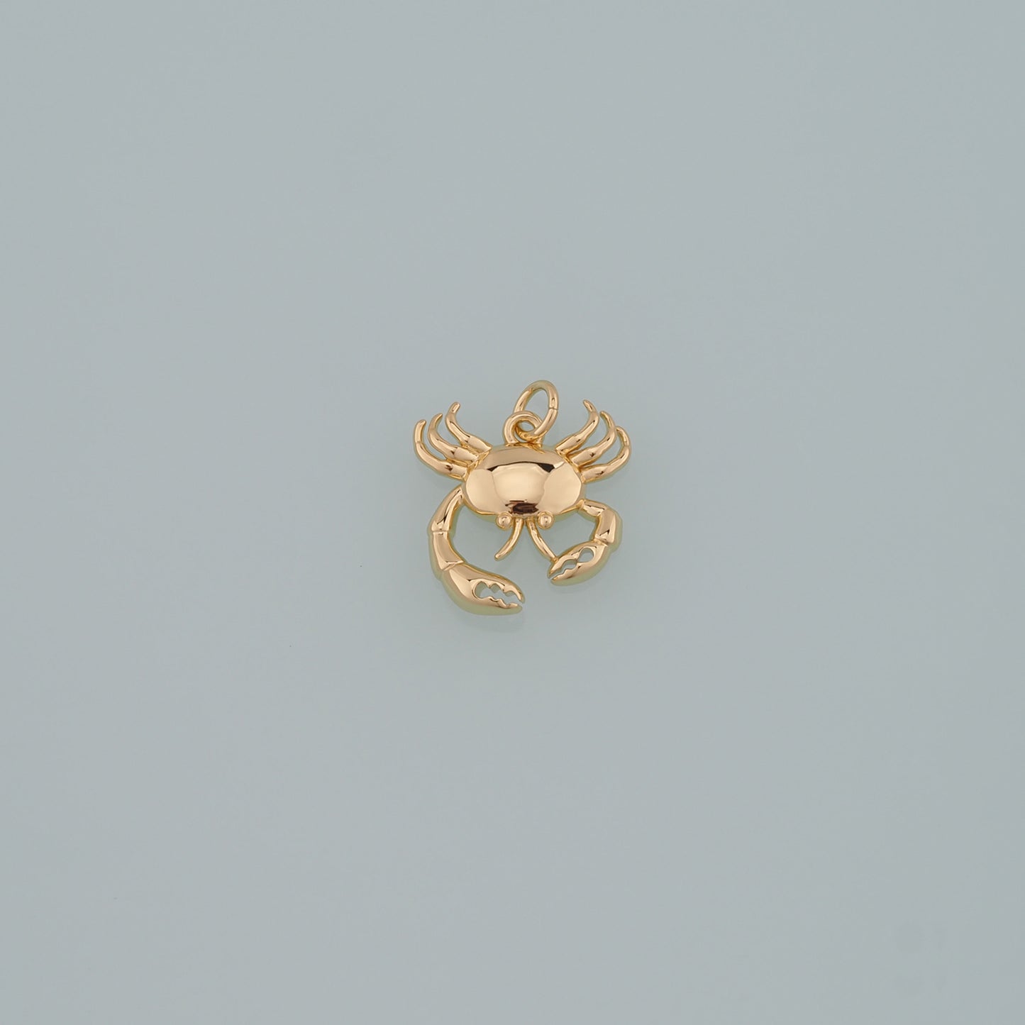 Gold Marine Life Charms,18K Gold Filled Crab Pendant,Crab Charms Bracelet Necklace for DIY Jewelry Making Supply