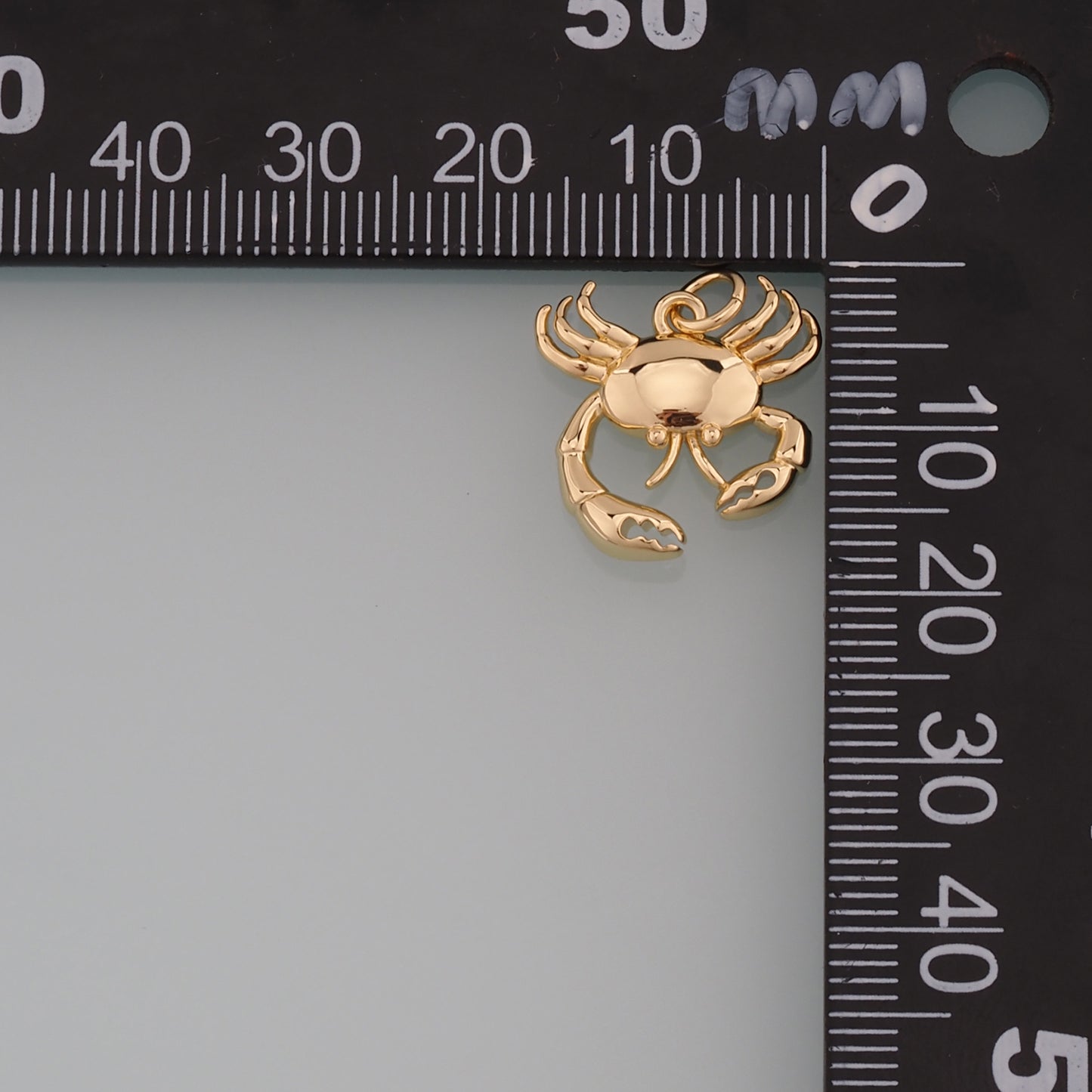 Gold Marine Life Charms,18K Gold Filled Crab Pendant,Crab Charms Bracelet Necklace for DIY Jewelry Making Supply