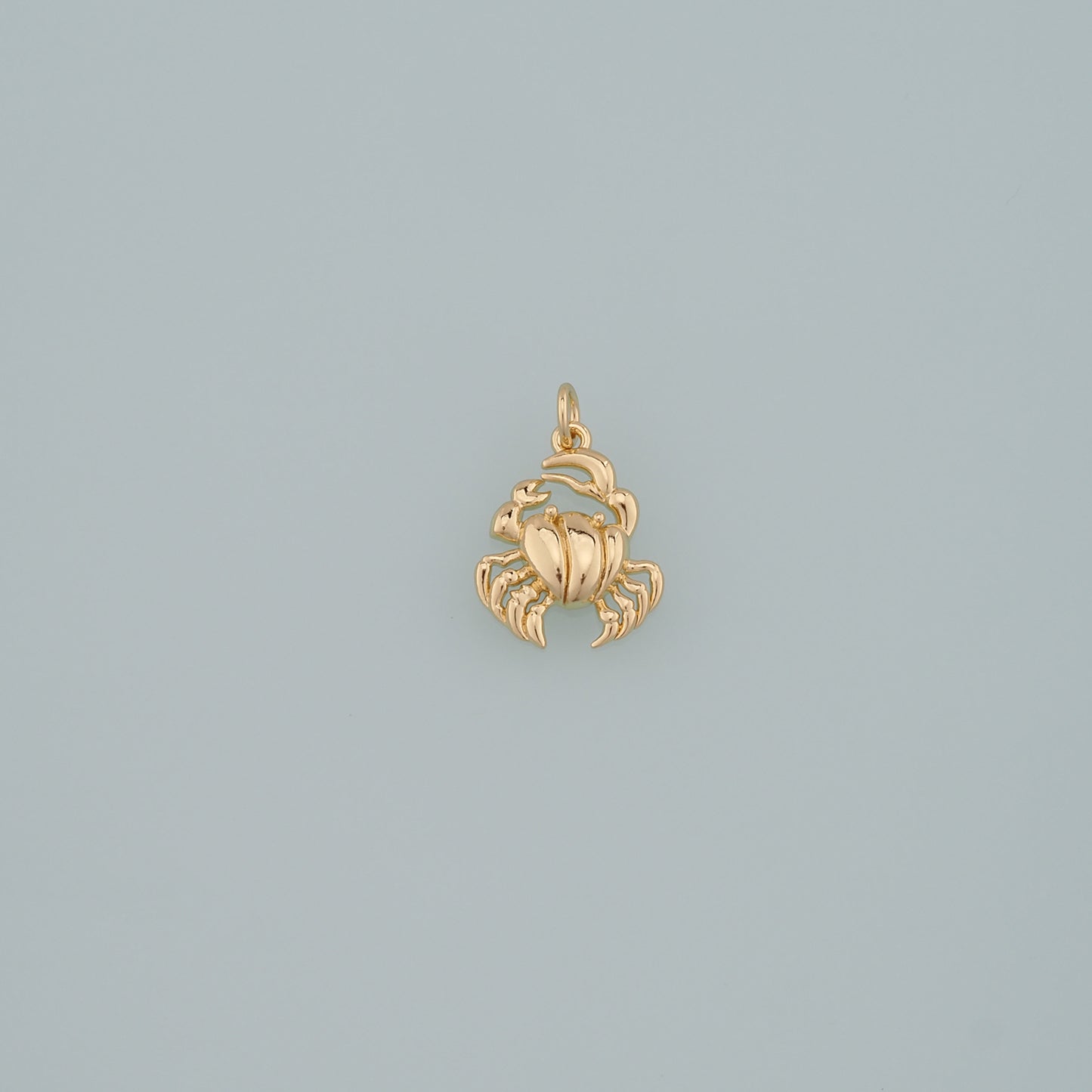 Gold Marine Life Charms,18K Gold Filled Crab Pendant,Crab Charms Bracelet Necklace for DIY Jewelry Making Supply