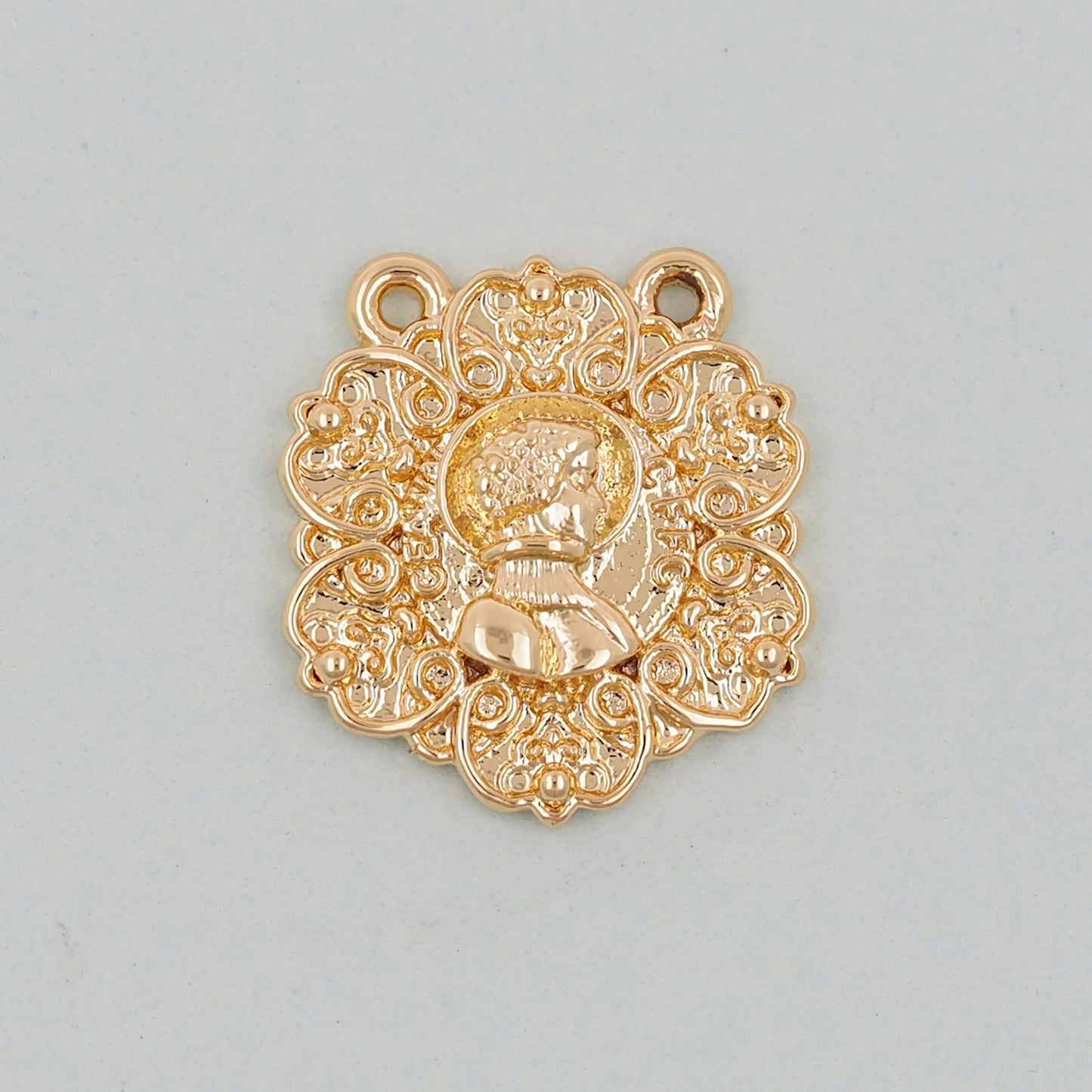 Gold Geometry Charms,18K Gold Filled Round Greece Coin Pendant,geometry Charm Bracelet Necklace for DIY Jewelry Making Supply
