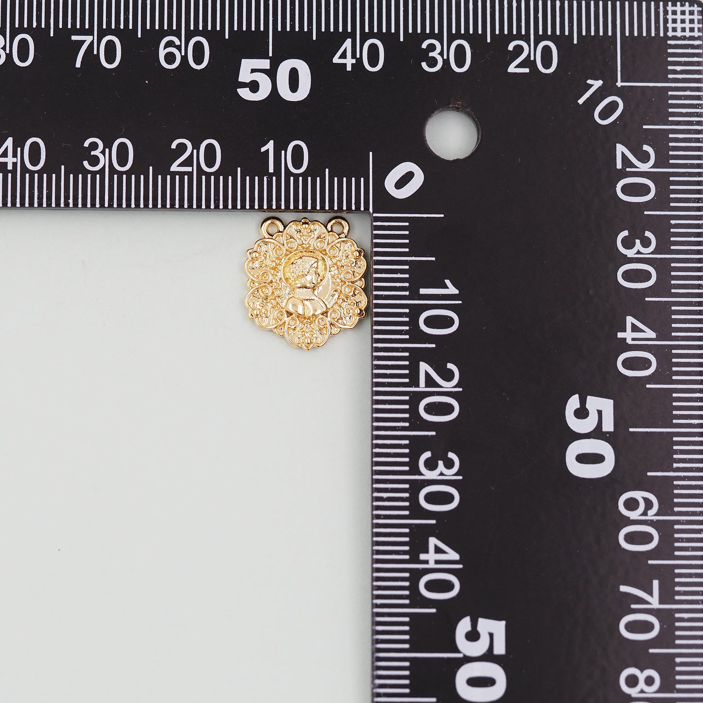 Gold Geometry Charms,18K Gold Filled Round Greece Coin Pendant,geometry Charm Bracelet Necklace for DIY Jewelry Making Supply