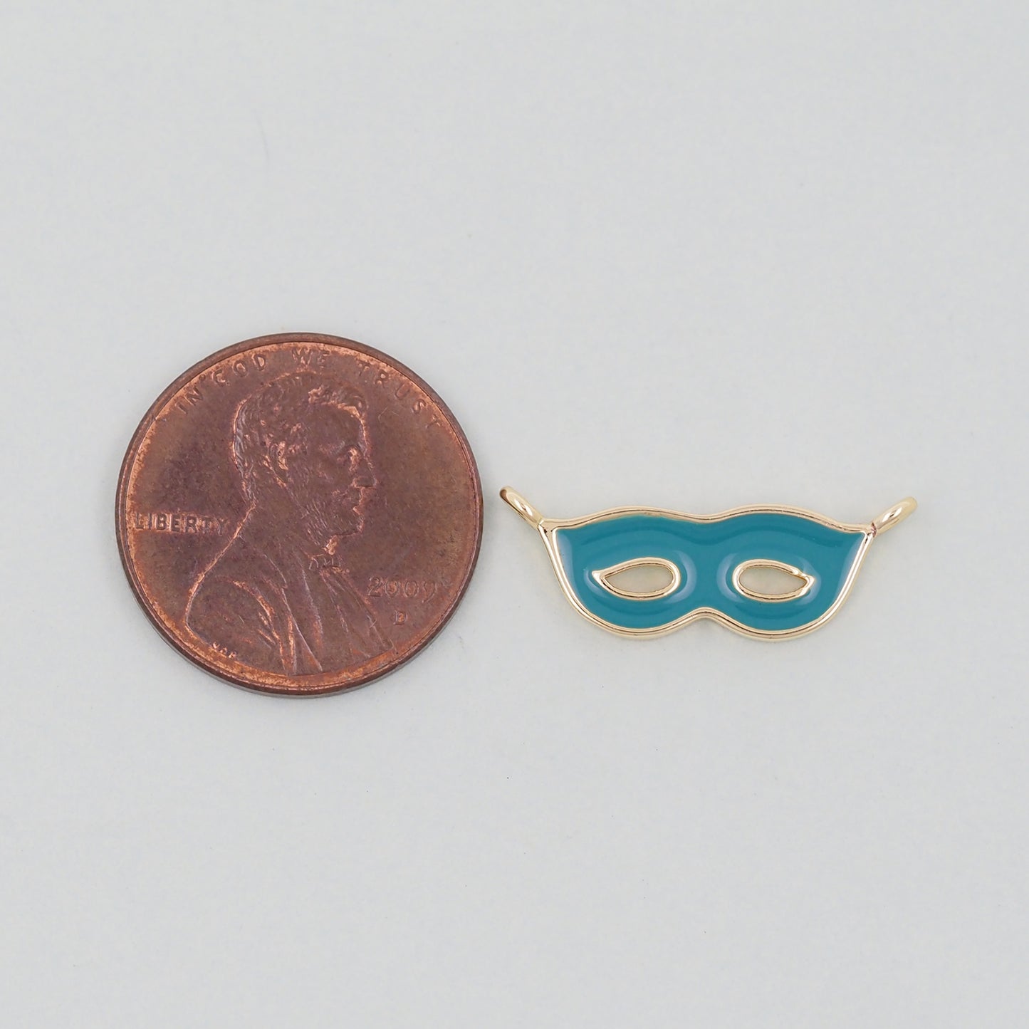 Gold enamel mask Charms,18K Gold Filled Mask Pendant,Mask Masquerade Charm Bracelet Necklace for DIY Jewelry Making Supply