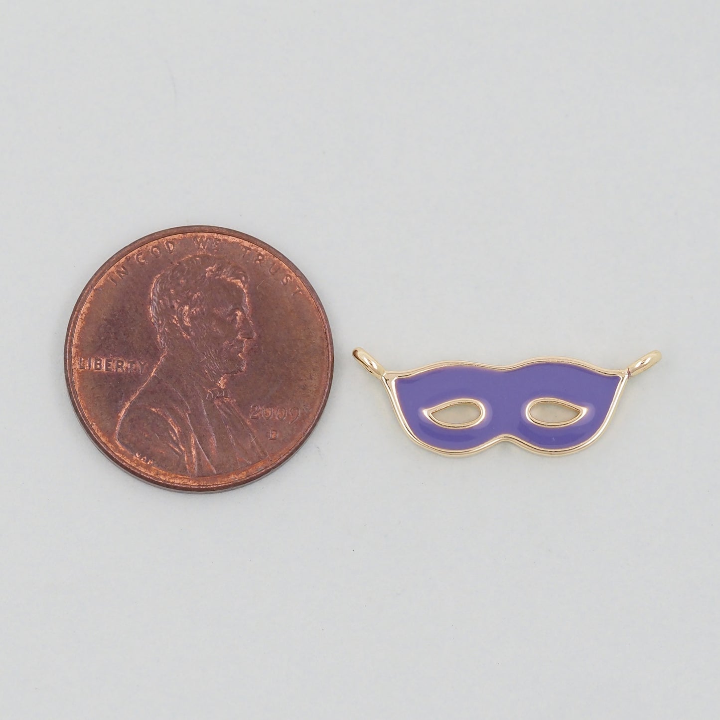 Gold enamel mask Charms,18K Gold Filled Mask Pendant,Mask Masquerade Charm Bracelet Necklace for DIY Jewelry Making Supply