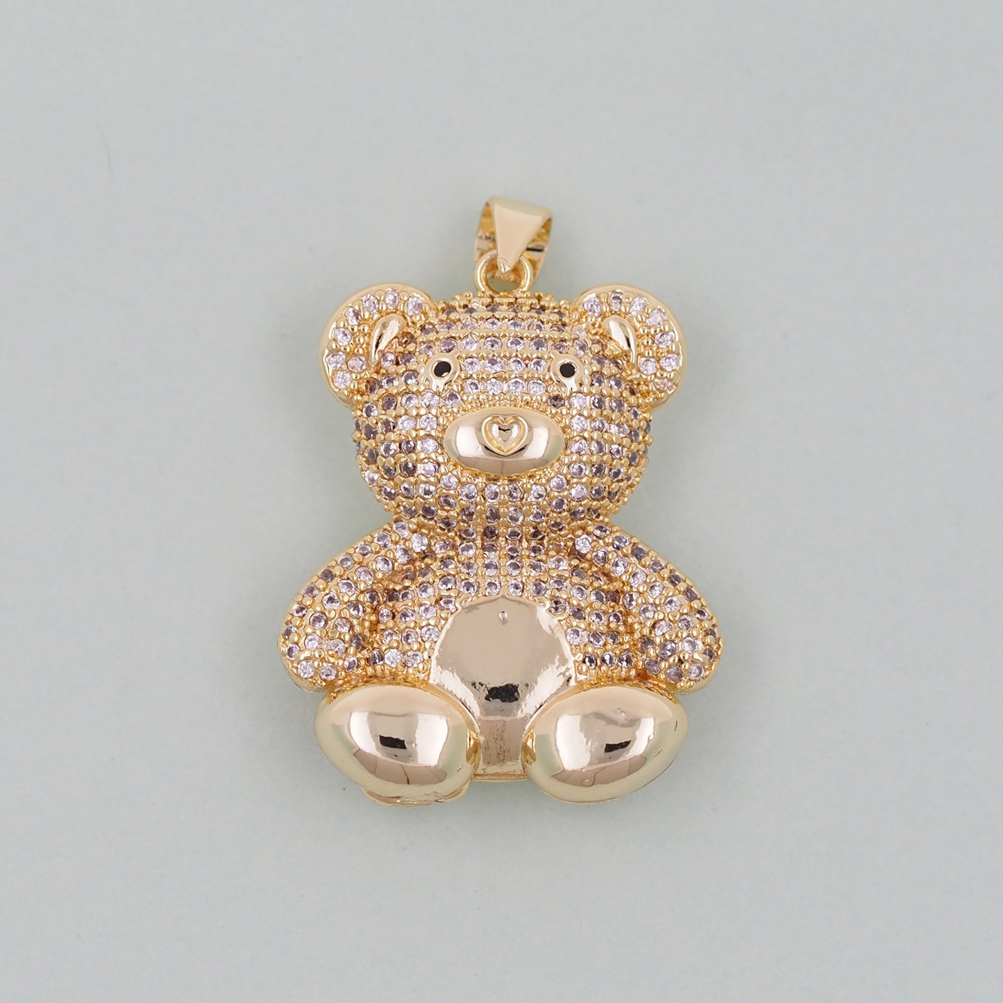 Gold Bear Charms,18K Gold Filled Bear Pendant,cute Bear Charm Bracelet Necklace for DIY Jewelry Making Supply