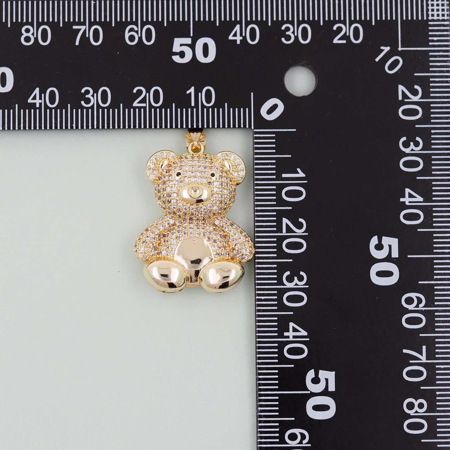 Gold Bear Charms,18K Gold Filled Bear Pendant,cute Bear Charm Bracelet Necklace for DIY Jewelry Making Supply