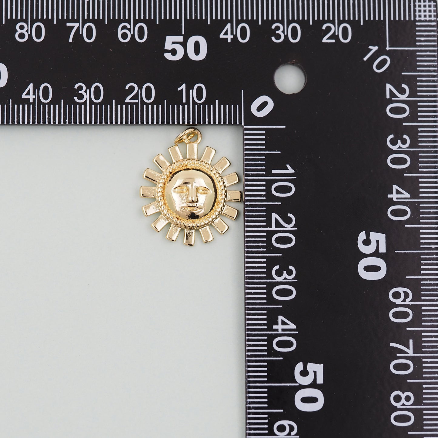 Gold Sun Charms,18K Gold Filled Sun Pendant,celestial Charm Bracelet Necklace for DIY Jewelry Making Supply