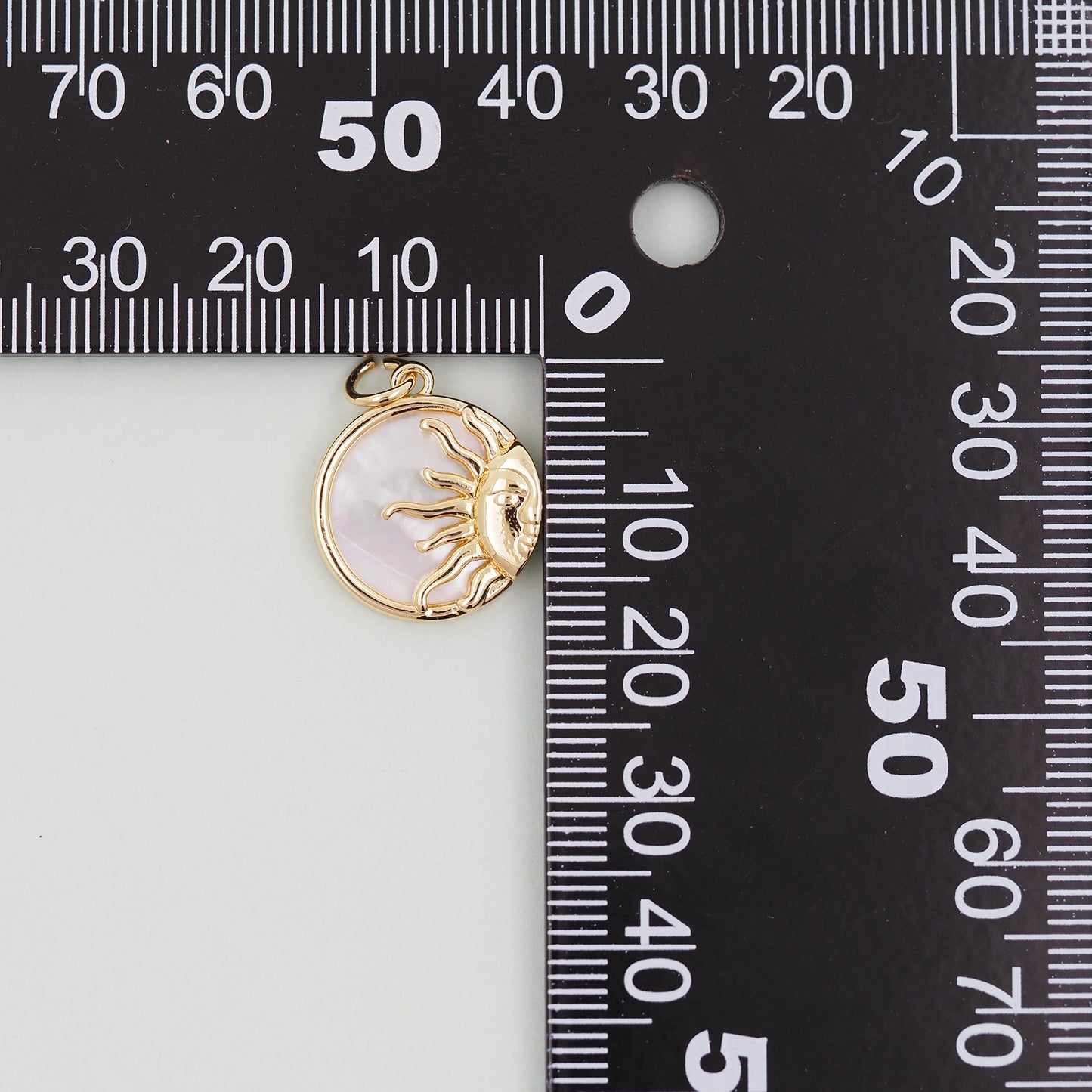 Gold Sun Charms,18K Gold Filled Sun Pendant,celestial Charm Bracelet Necklace for DIY Jewelry Making Supply