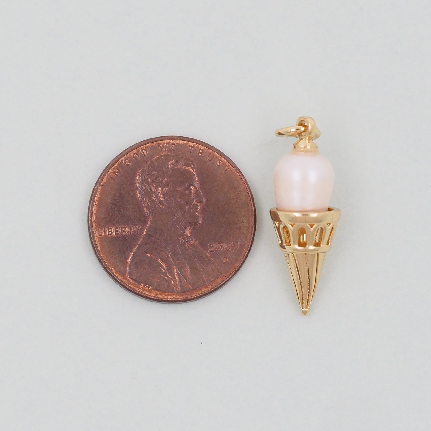 Gold Ice Cream Charms,18K Gold Filled ice cream Pendant,cute ice cream Charm Bracelet Necklace for DIY Jewelry Making Supply