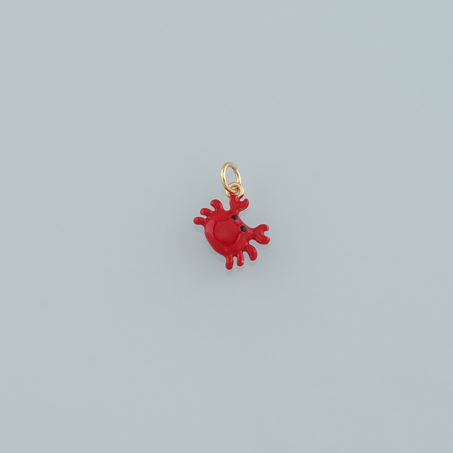 Gold Marine Life Charms,18K Gold Filled Crab Pendant,Enamel Crab Charms Bracelet Necklace for DIY Jewelry Making Supply