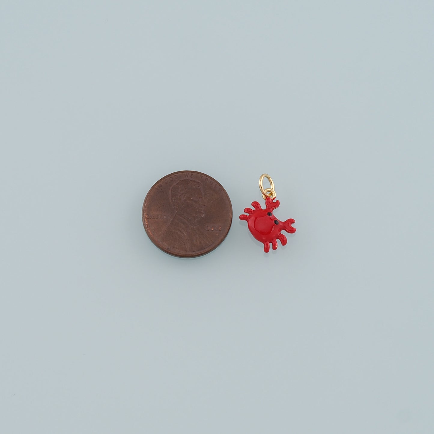 Gold Marine Life Charms,18K Gold Filled Crab Pendant,Enamel Crab Charms Bracelet Necklace for DIY Jewelry Making Supply