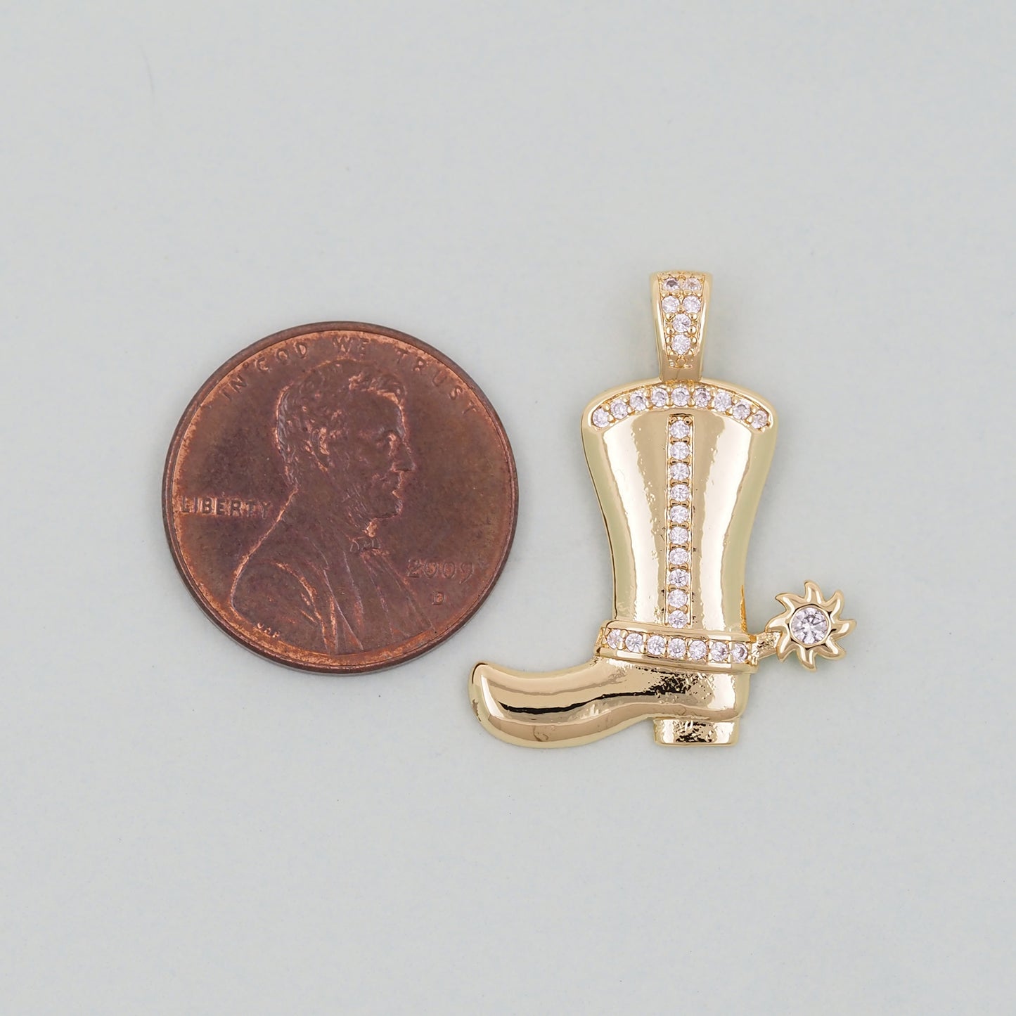 Gold Cowboy Boots Charms,18K Gold Filled Boots Pendant,Boots Charm Bracelet Necklace for DIY Jewelry Making Supply