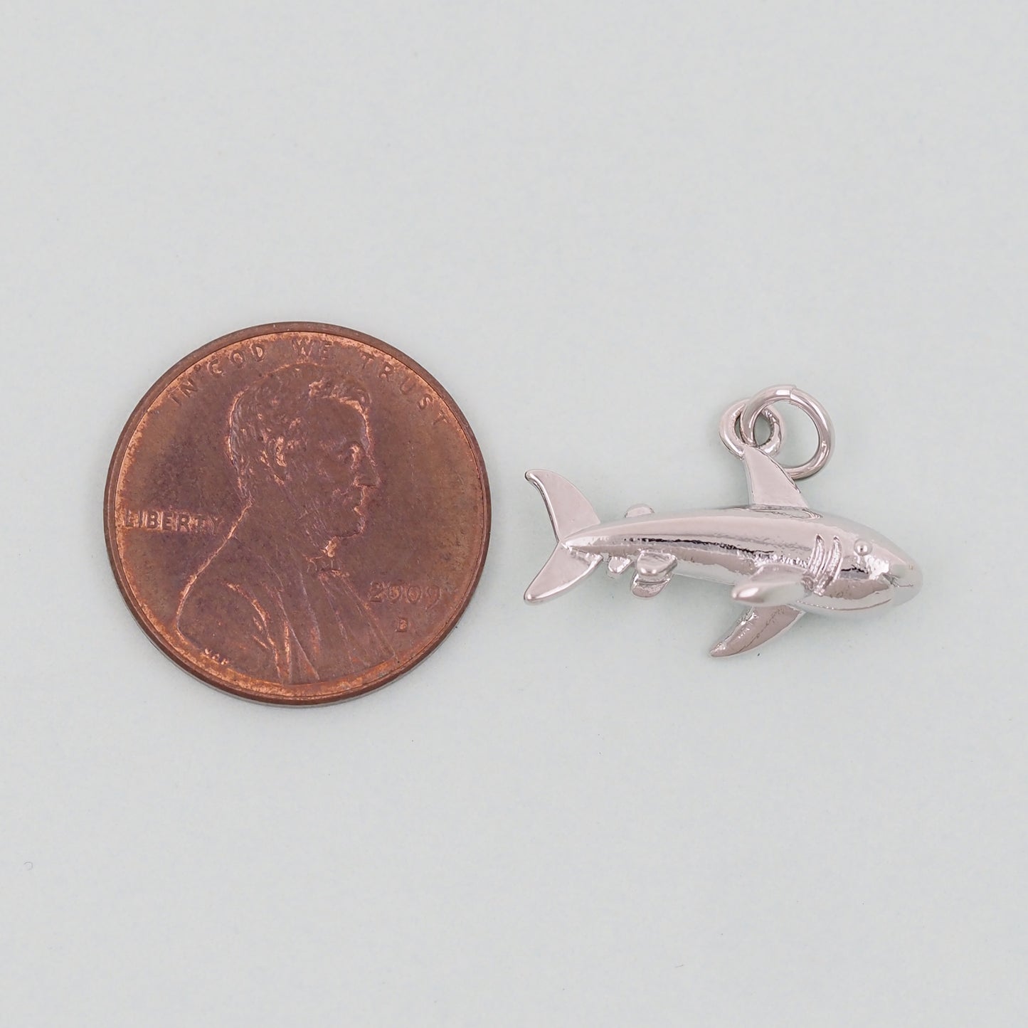 Gold Shark Charms,18K Gold Filled Shark Pendant,Silver Shark Charm Bracelet Necklace for DIY Jewelry Making Supply