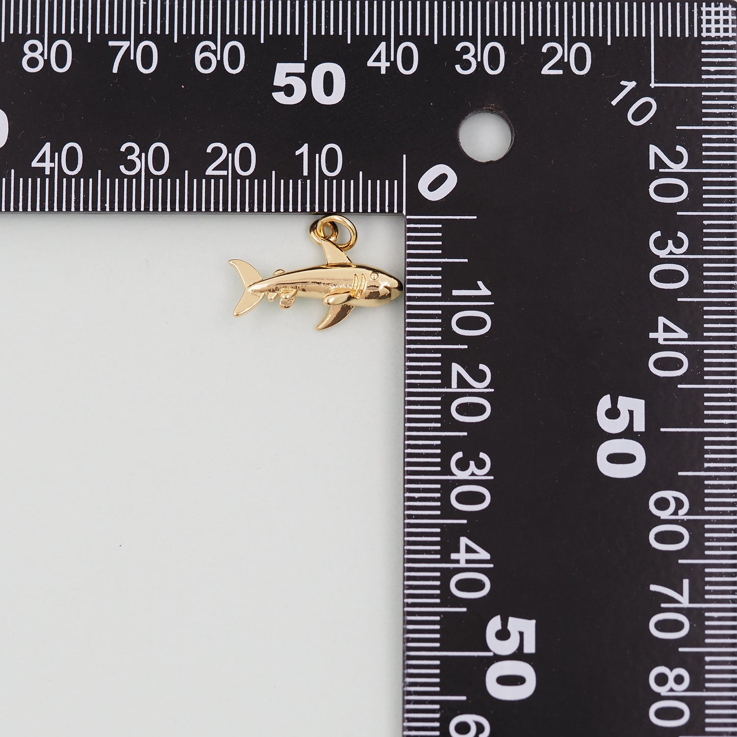 Gold Shark Charms,18K Gold Filled Shark Pendant,Silver Shark Charm Bracelet Necklace for DIY Jewelry Making Supply