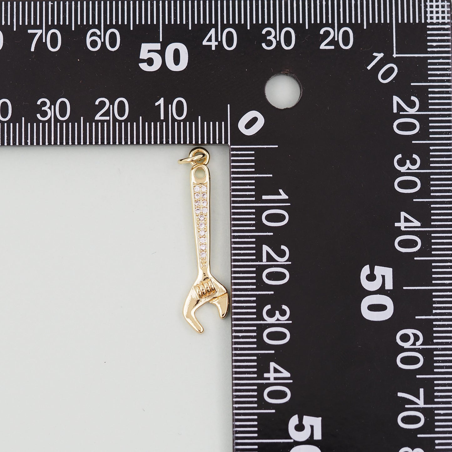 Gold Wrench Charms,18K Gold Filled Wrench Pendant,Wrench Charm Bracelet Necklace for DIY Jewelry Making Supply