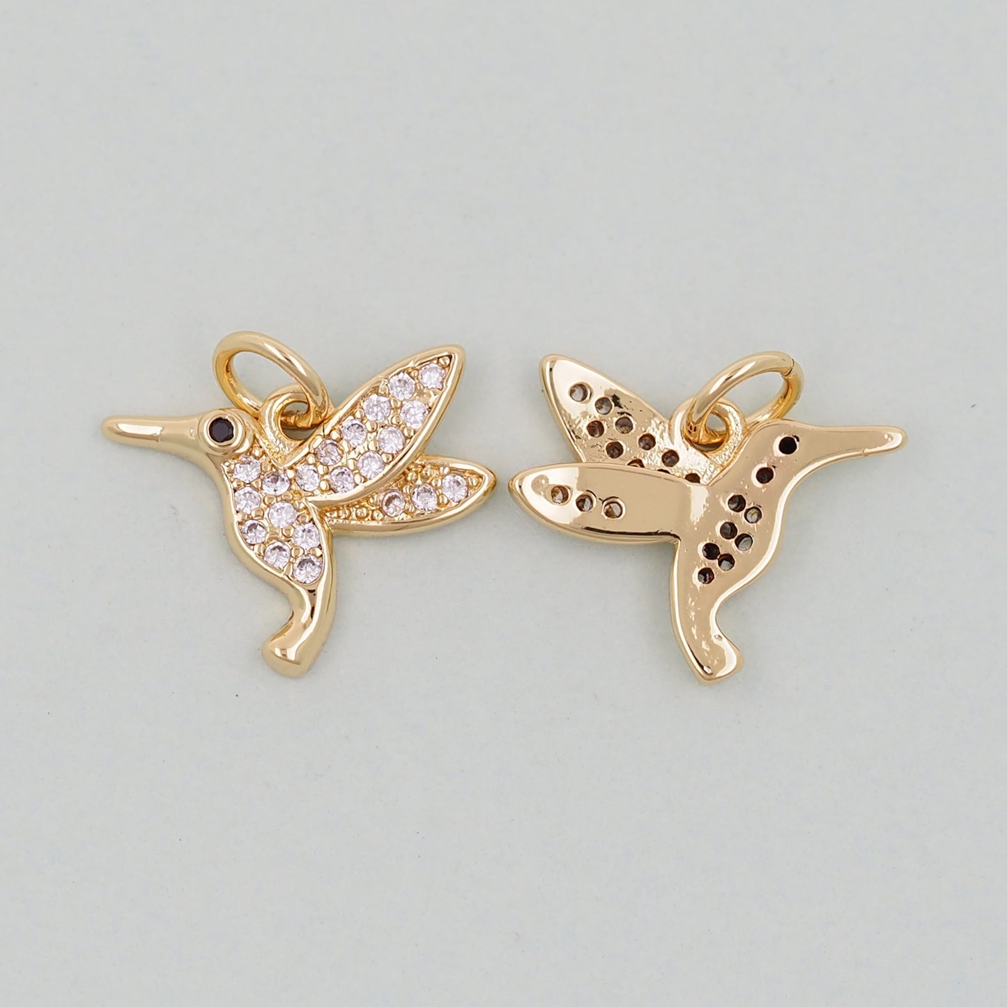 Gold Bird Charms,18K Gold Filled Bird Pendant,Silver Bird Charm Bracelet Necklace for DIY Jewelry Making Supply