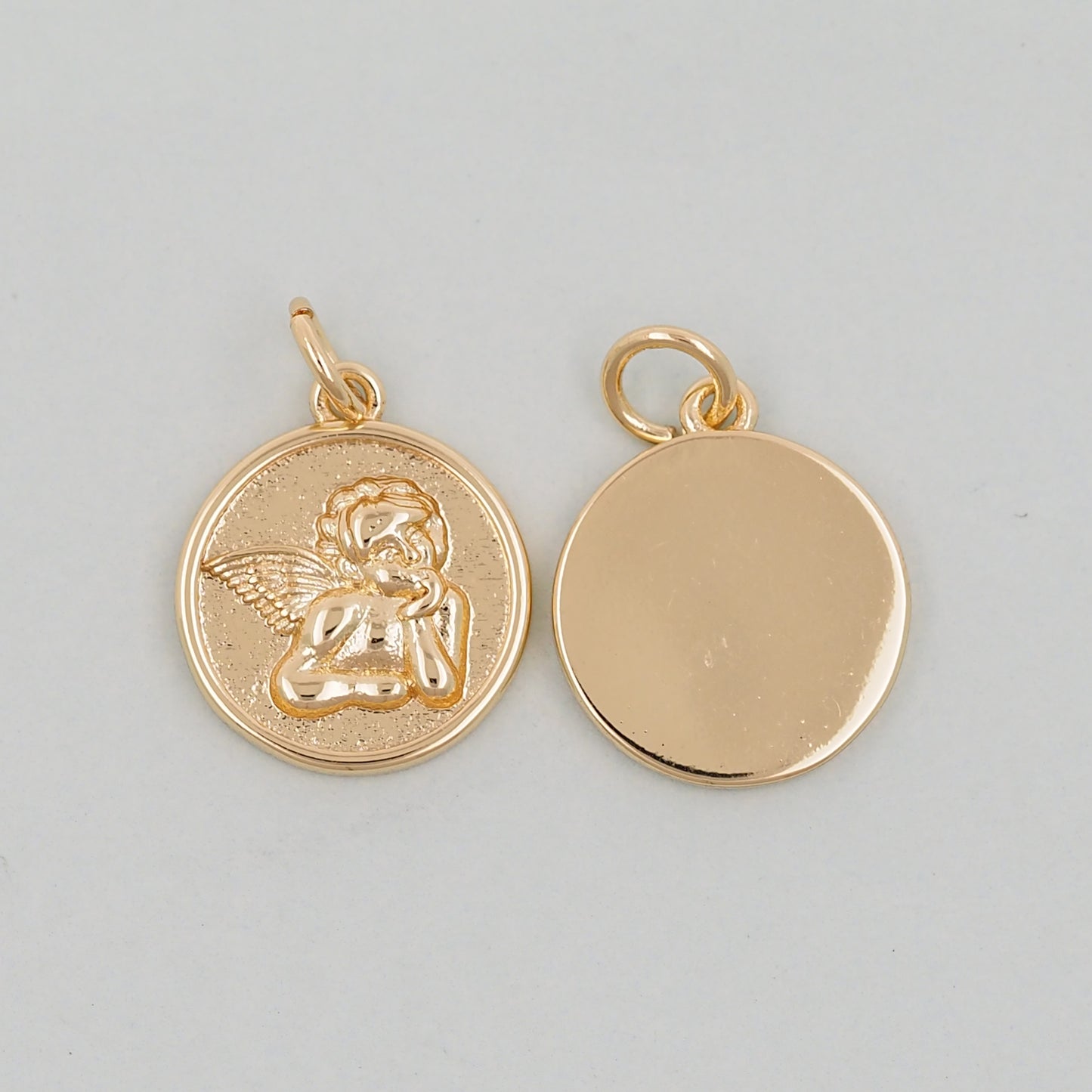 Gold Angel Charms,18K Gold Filled Angel Pendant,Angel Charm Bracelet Necklace for DIY Jewelry Making Supply
