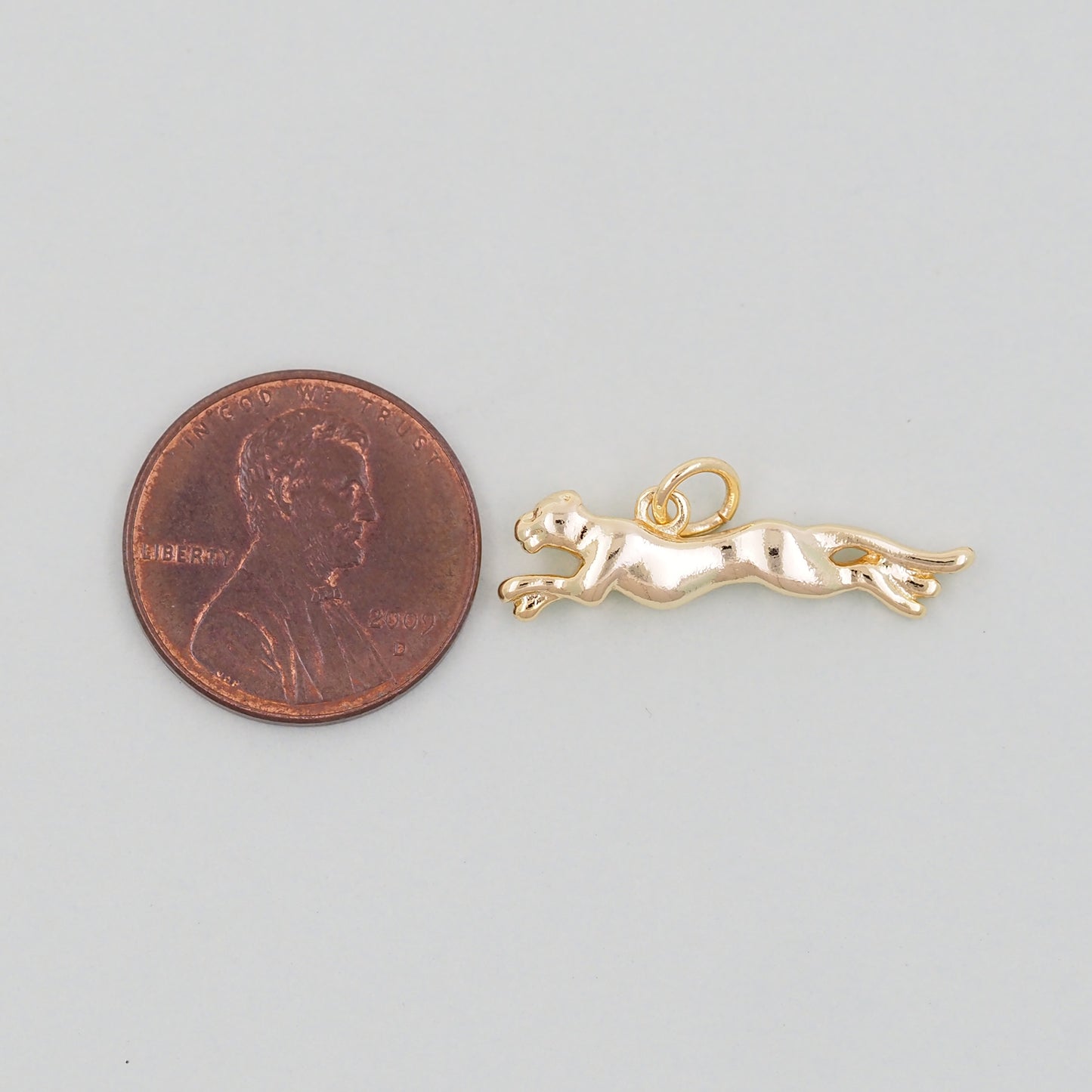 Gold leopard Charms,18K Gold Filled leopard Pendant,leopard Charm Bracelet Necklace for DIY Jewelry Making Supply