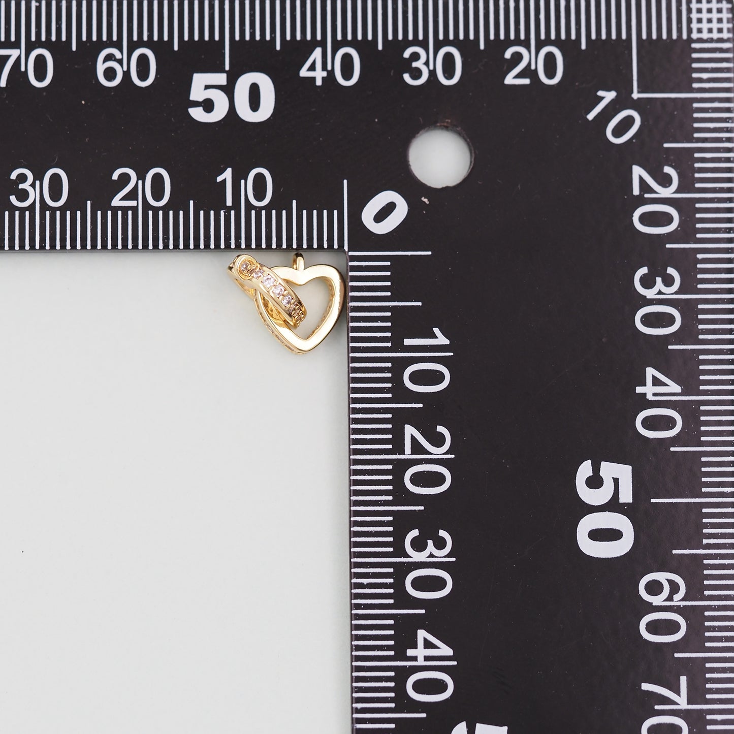Gold Heart Charms,18K Gold Filled Heart Pendant,Heart Charm Bracelet Necklace for DIY Jewelry Making Supply