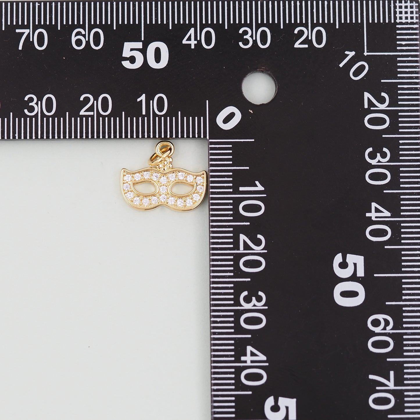 Gold mask Charms,18K Gold Filled Mask Pendant,Mask Masquerade Charm Bracelet Necklace for DIY Jewelry Making Supply