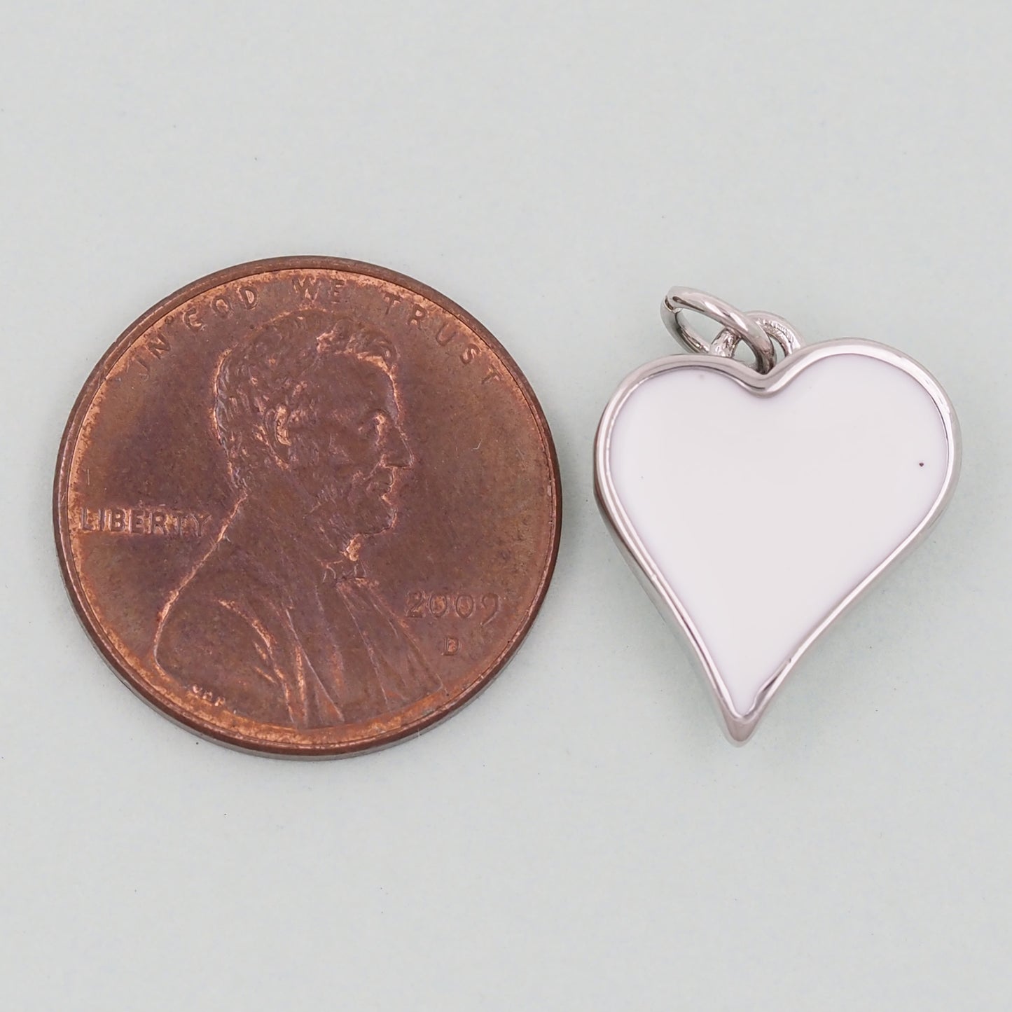 Gold Heart Charms,18K Gold Filled Heart Pendant,Enamel Heart Charm Bracelet Necklace for DIY Jewelry Making Supply