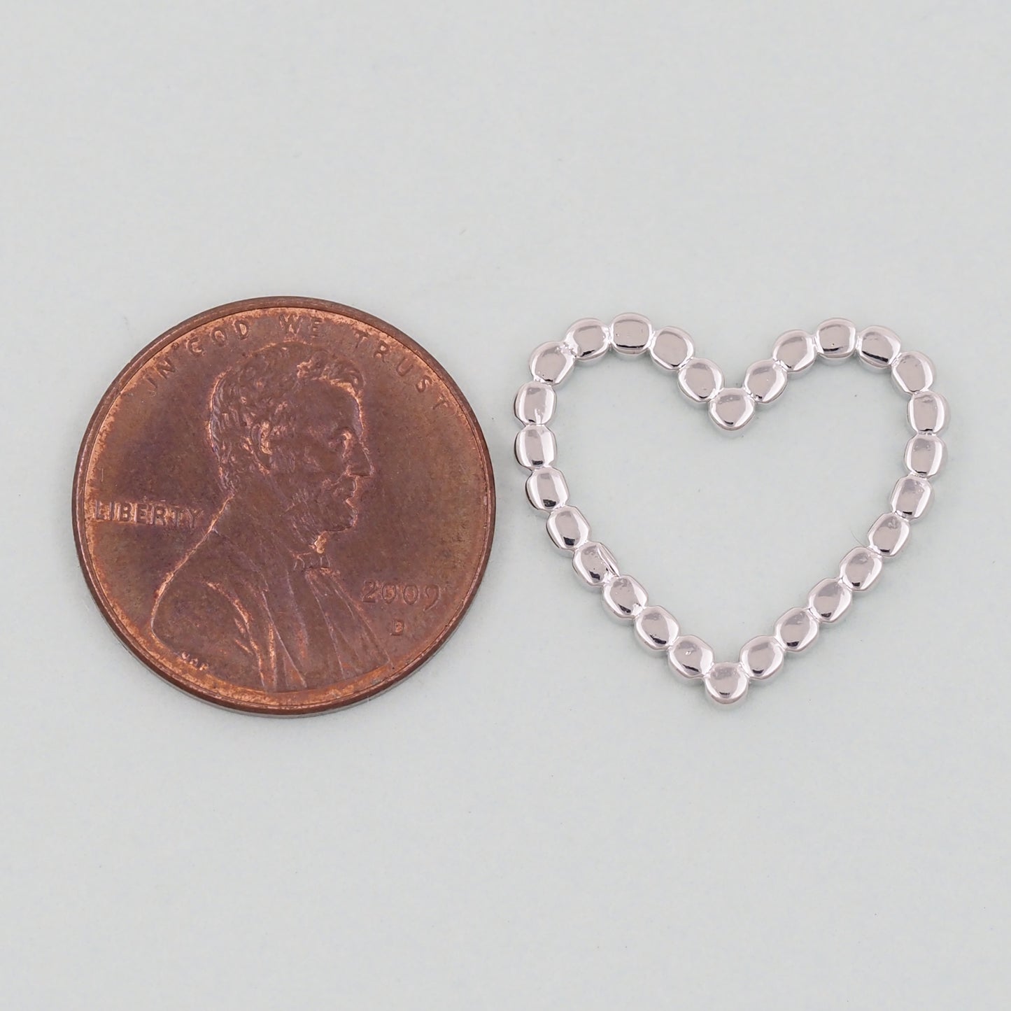 Gold Heart Charms,18K Gold Filled Heart Pendant,Heart Charm Bracelet Necklace for DIY Jewelry Making Supply