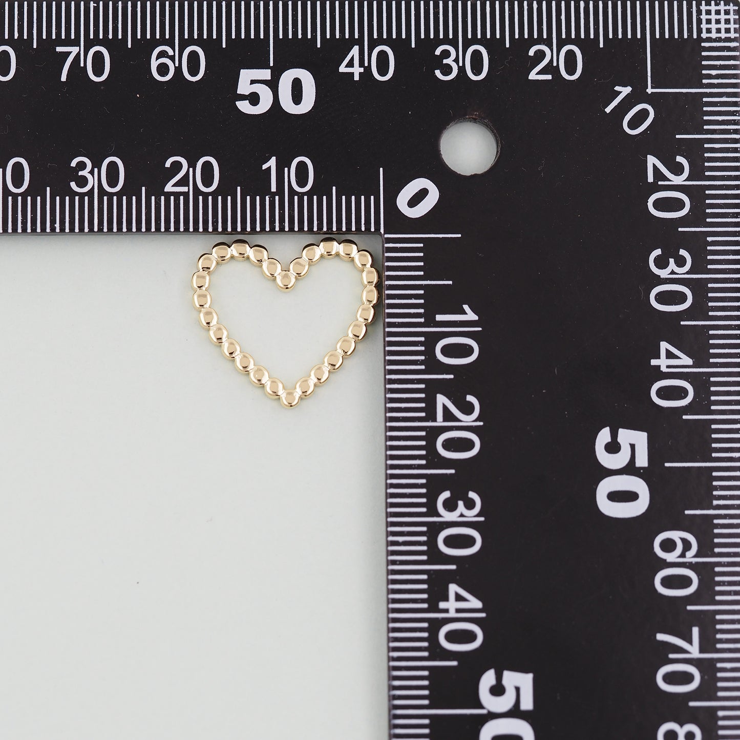Gold Heart Charms,18K Gold Filled Heart Pendant,Heart Charm Bracelet Necklace for DIY Jewelry Making Supply
