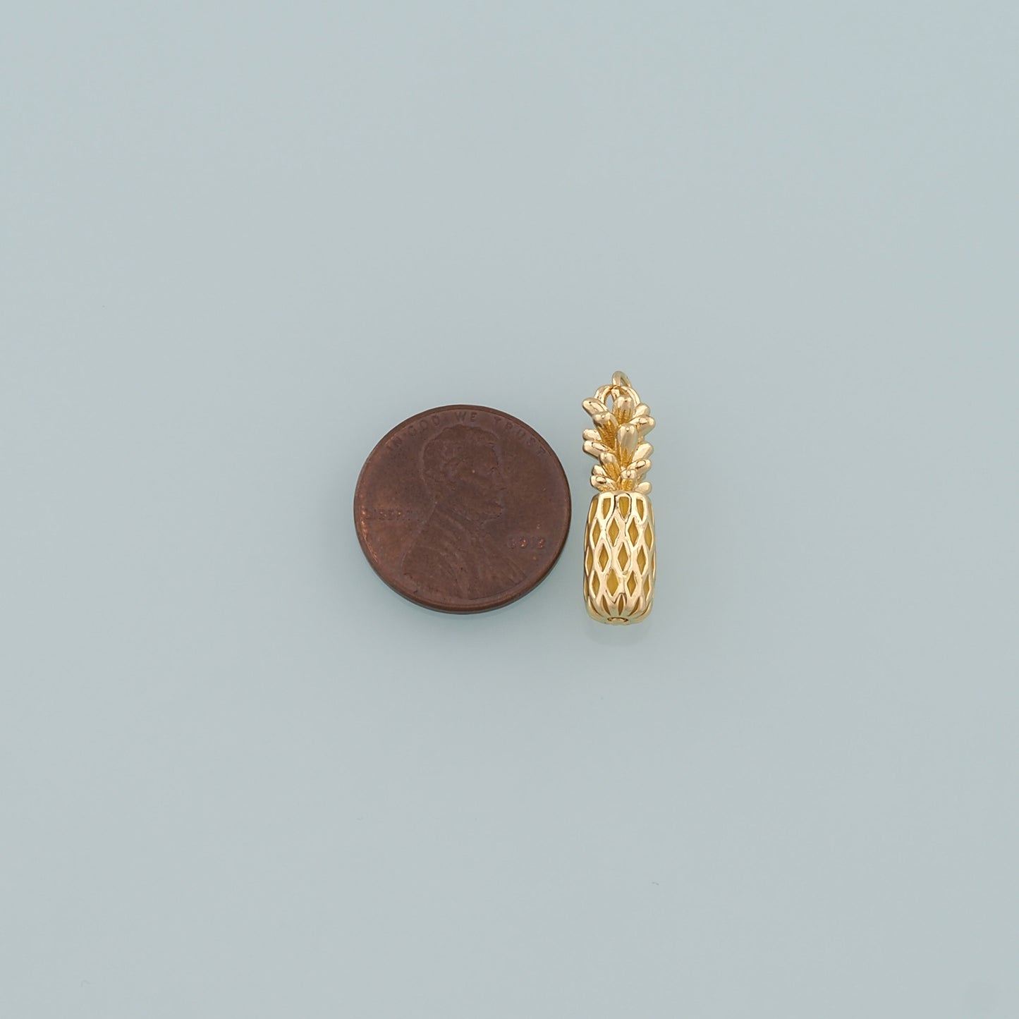Gold Pineapple Charms,18K Gold Filled Pineapple Pendant,Fruit Charm Bracelet Necklace for DIY Jewelry Making Supply